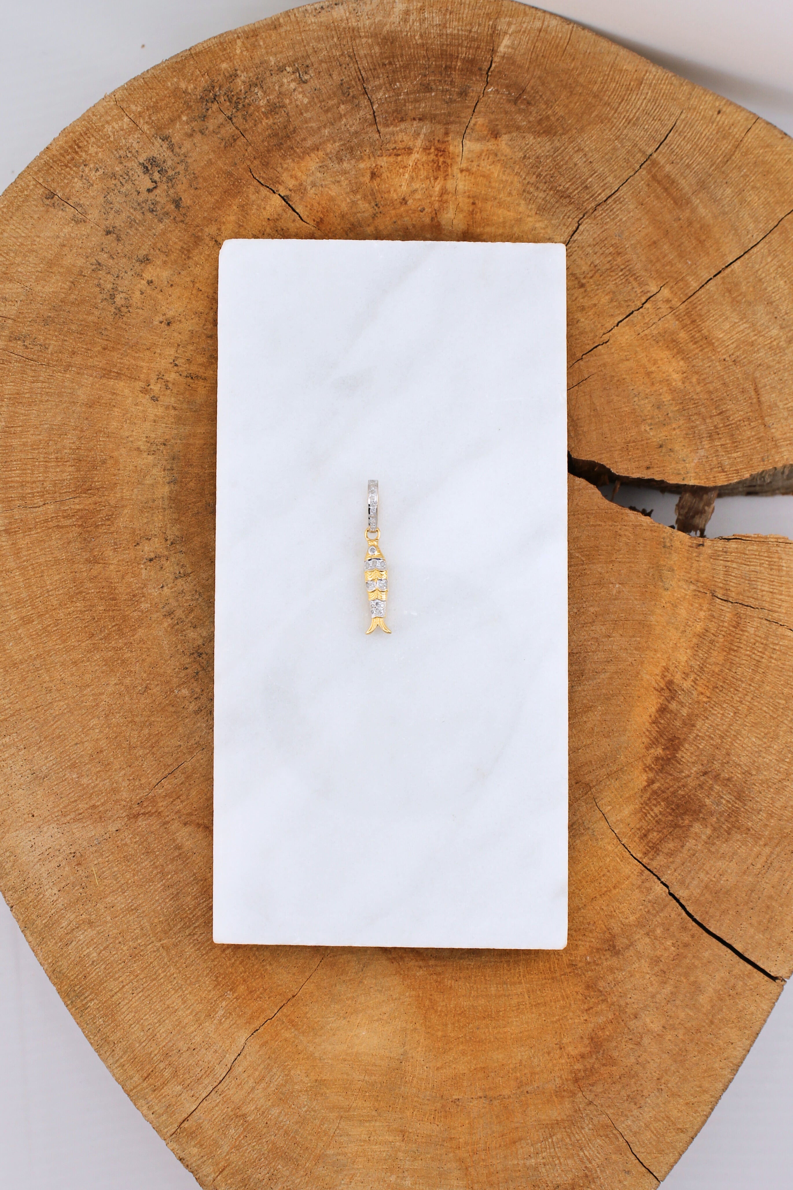 Pave Diamond Stripe Baby Fish (y10851B)