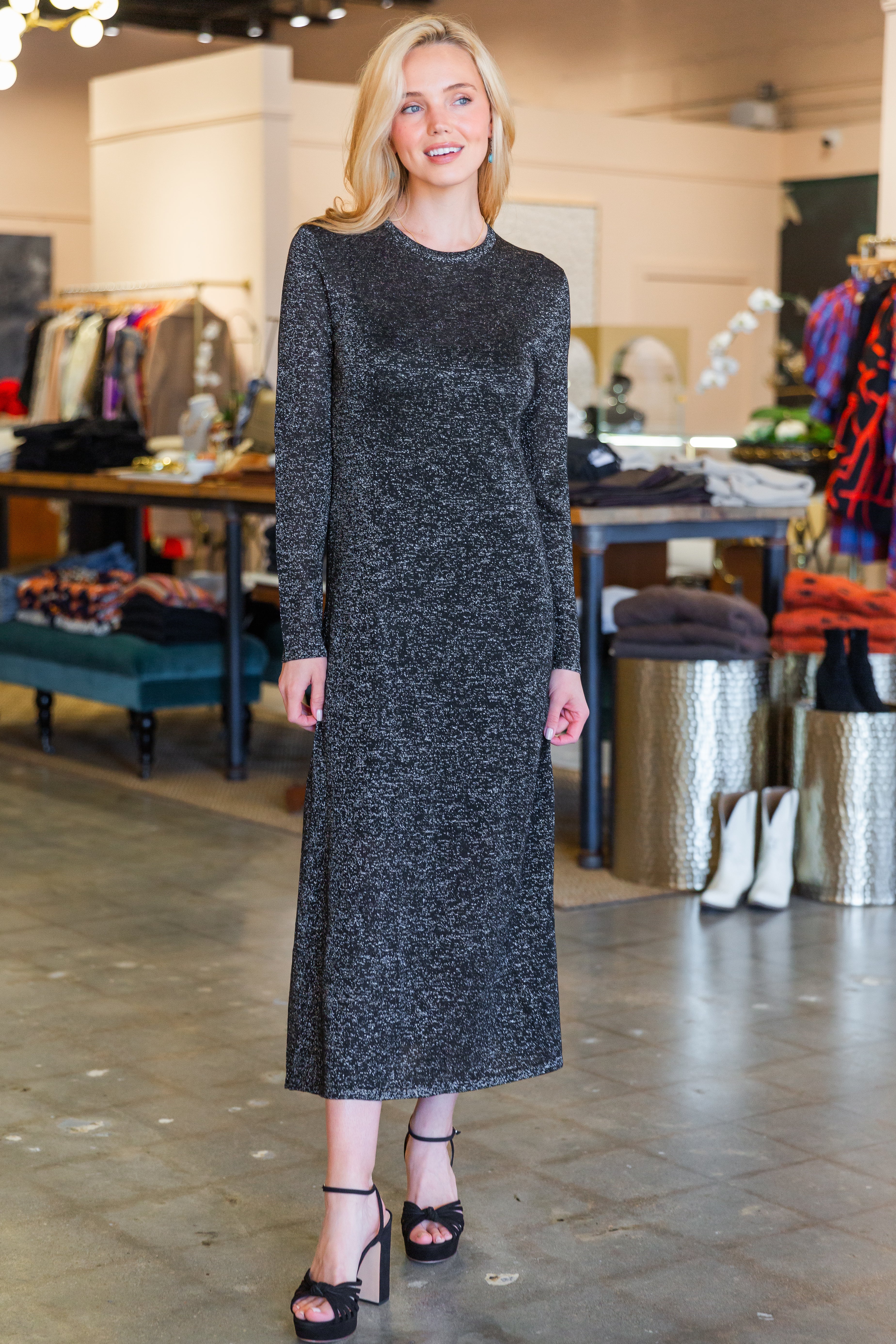 Medanos Kalea Long Sleeve Dress - Black