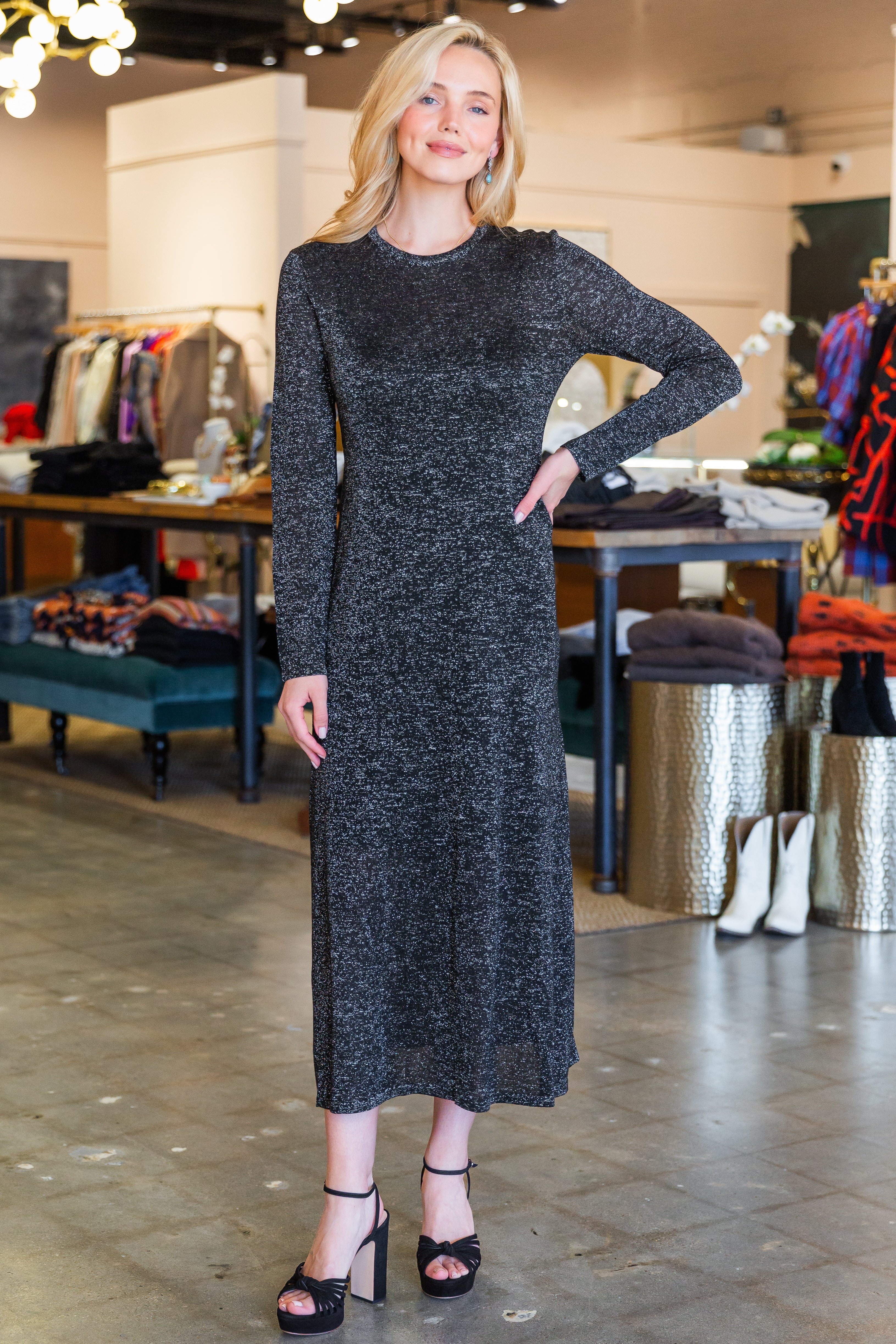 Medanos Kalea Long Sleeve Dress - Black