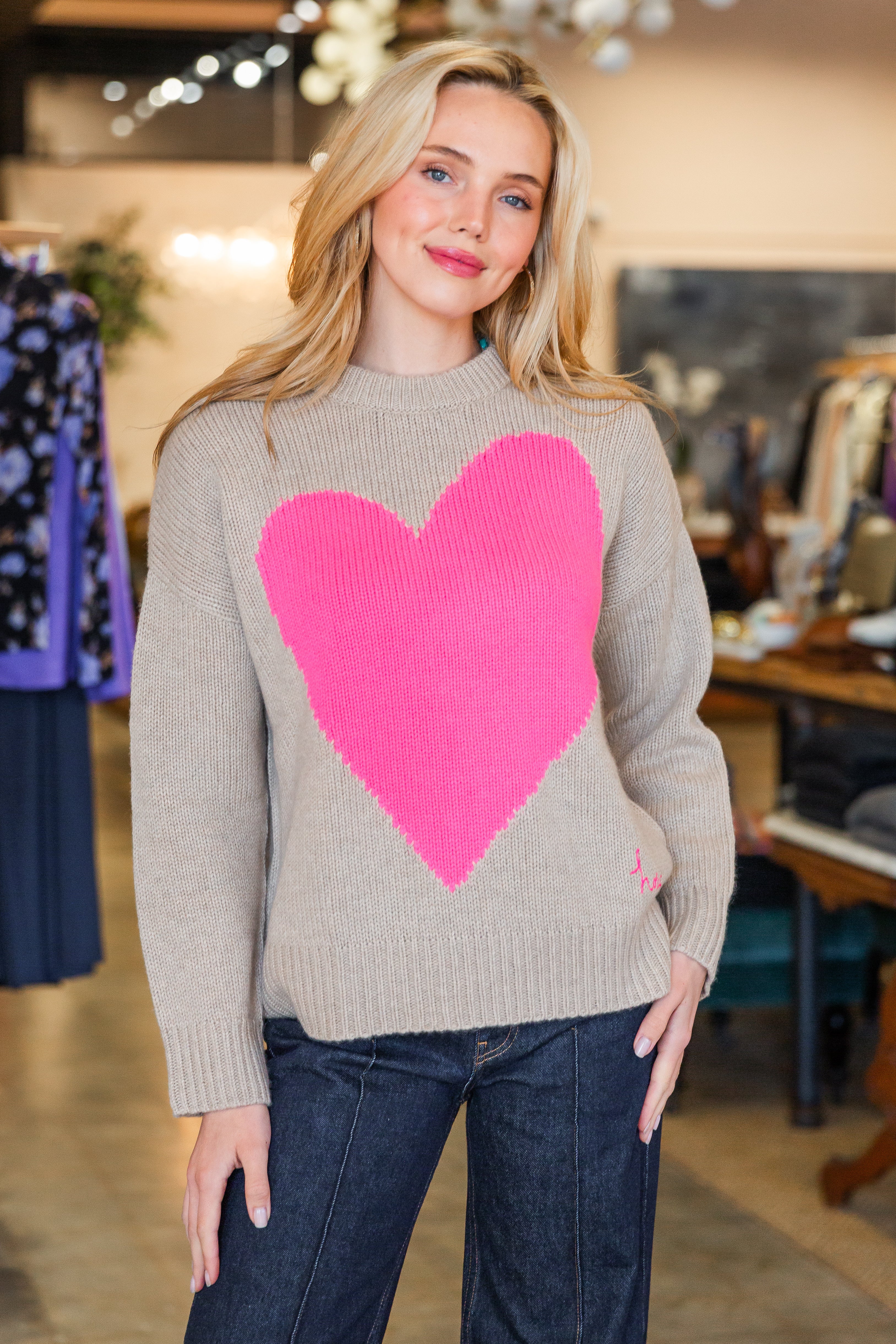 Benton Cashmere Sweater Imperfect Heart - Taupe