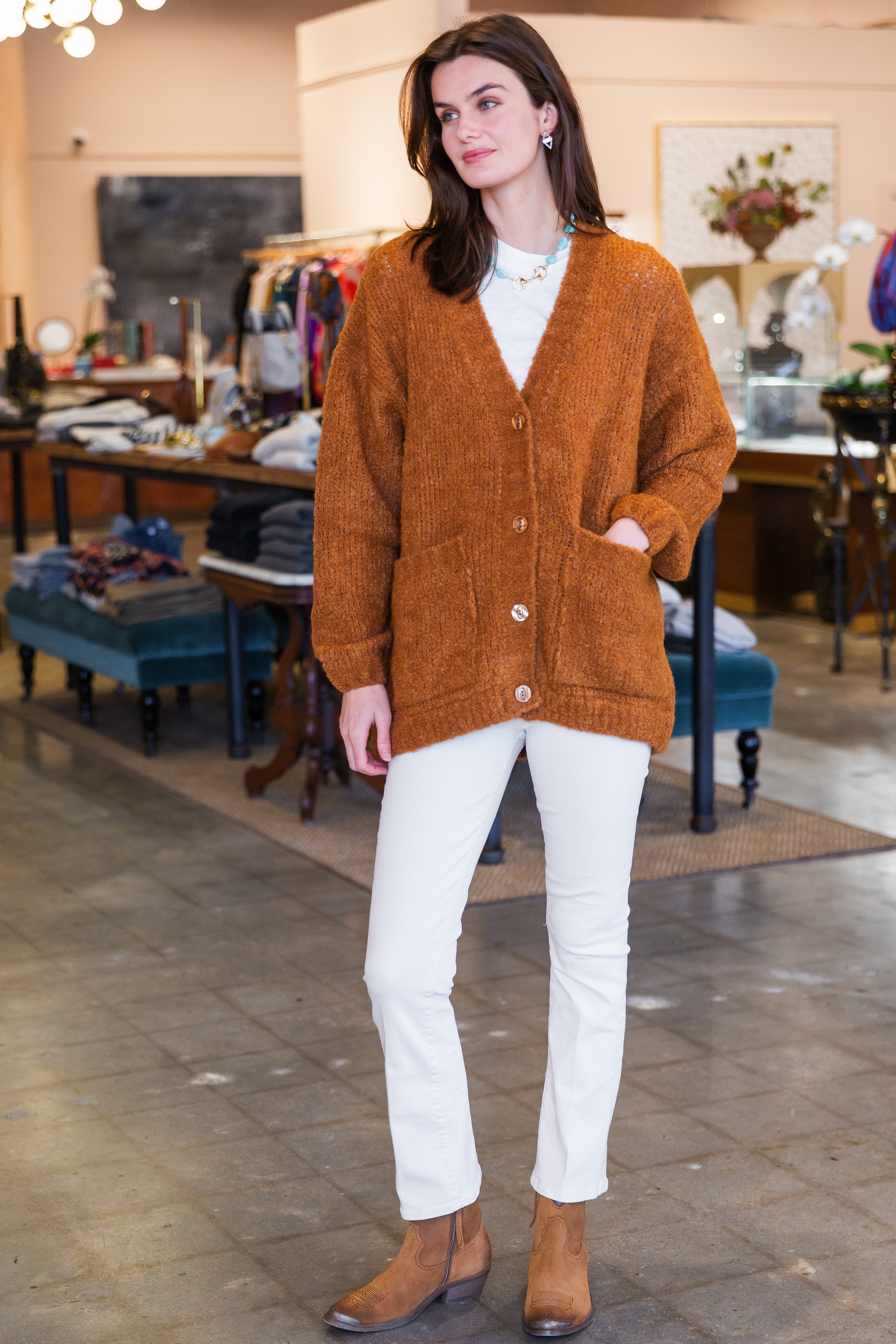 Zolly Cardigan - Camel Chine