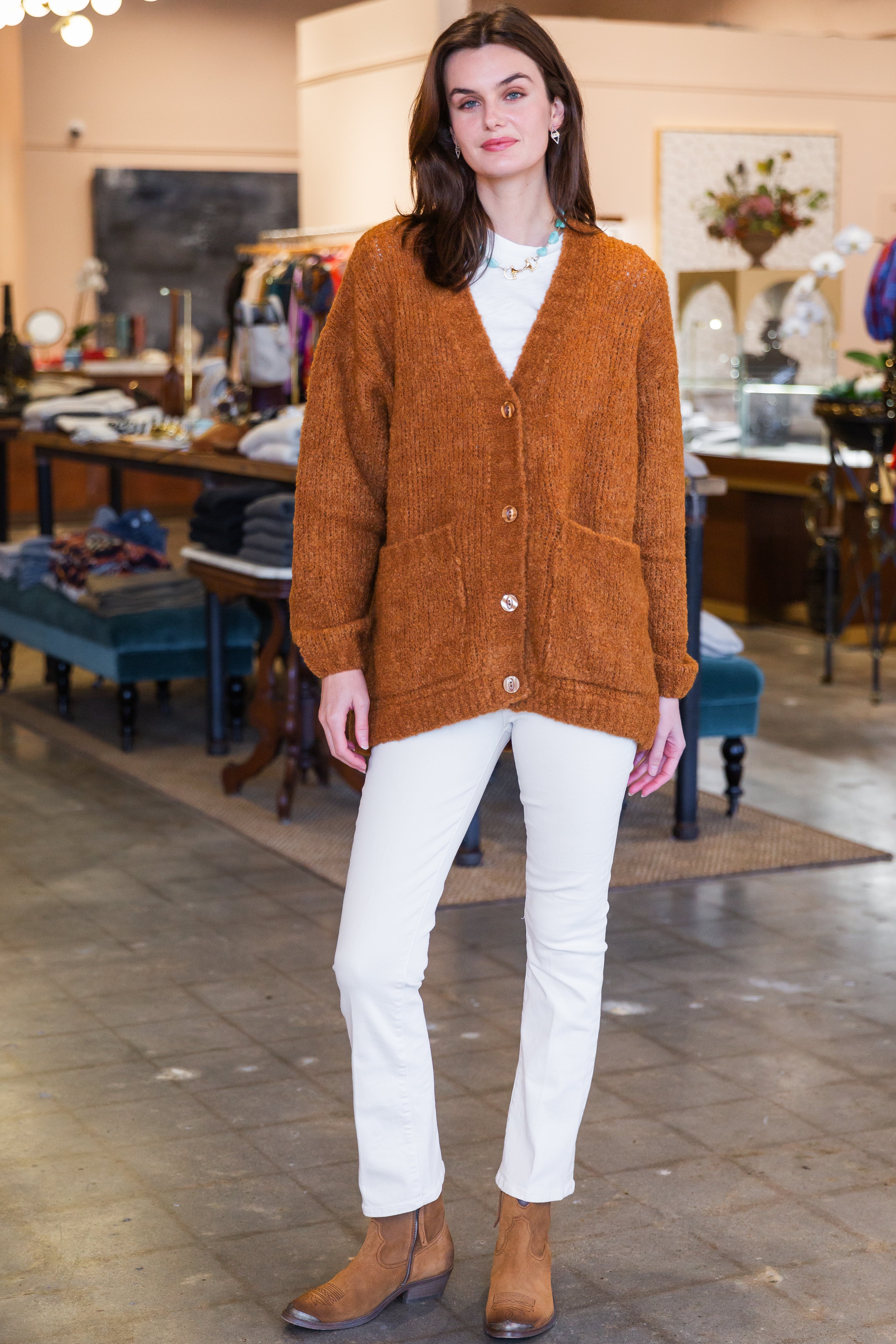 Zolly Cardigan - Camel Chine