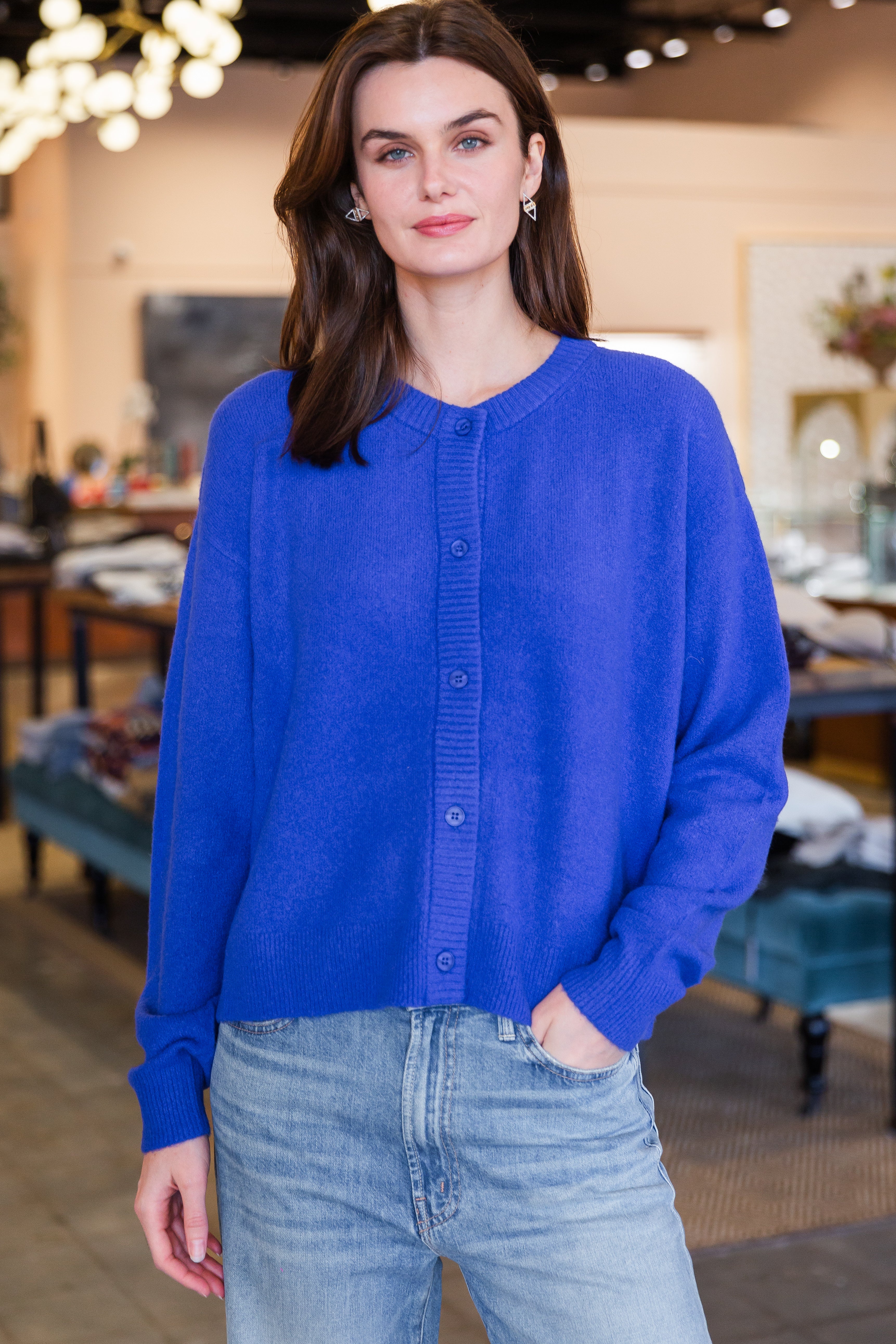 Damsville Cardigan - Indigo