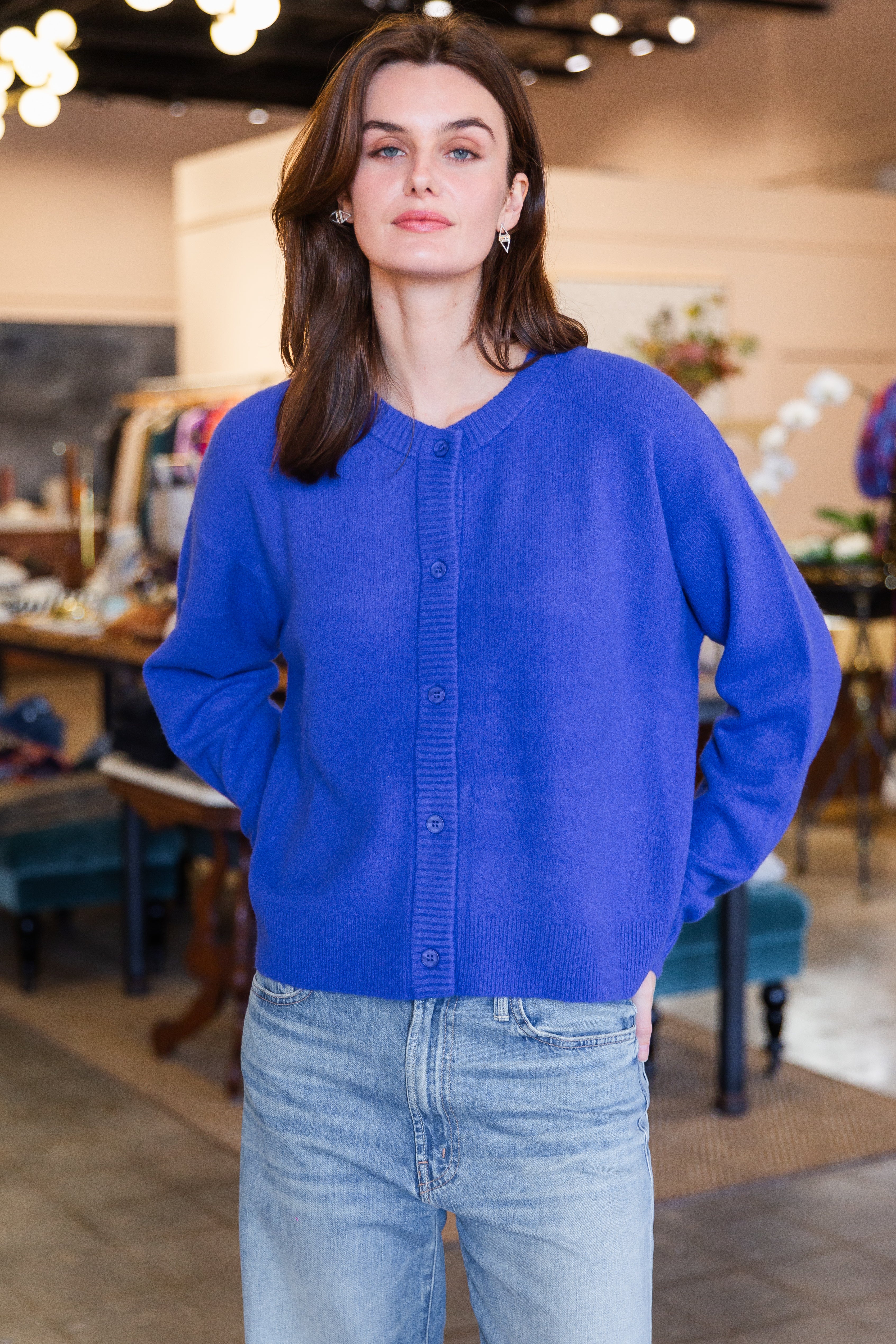 Damsville Cardigan - Indigo