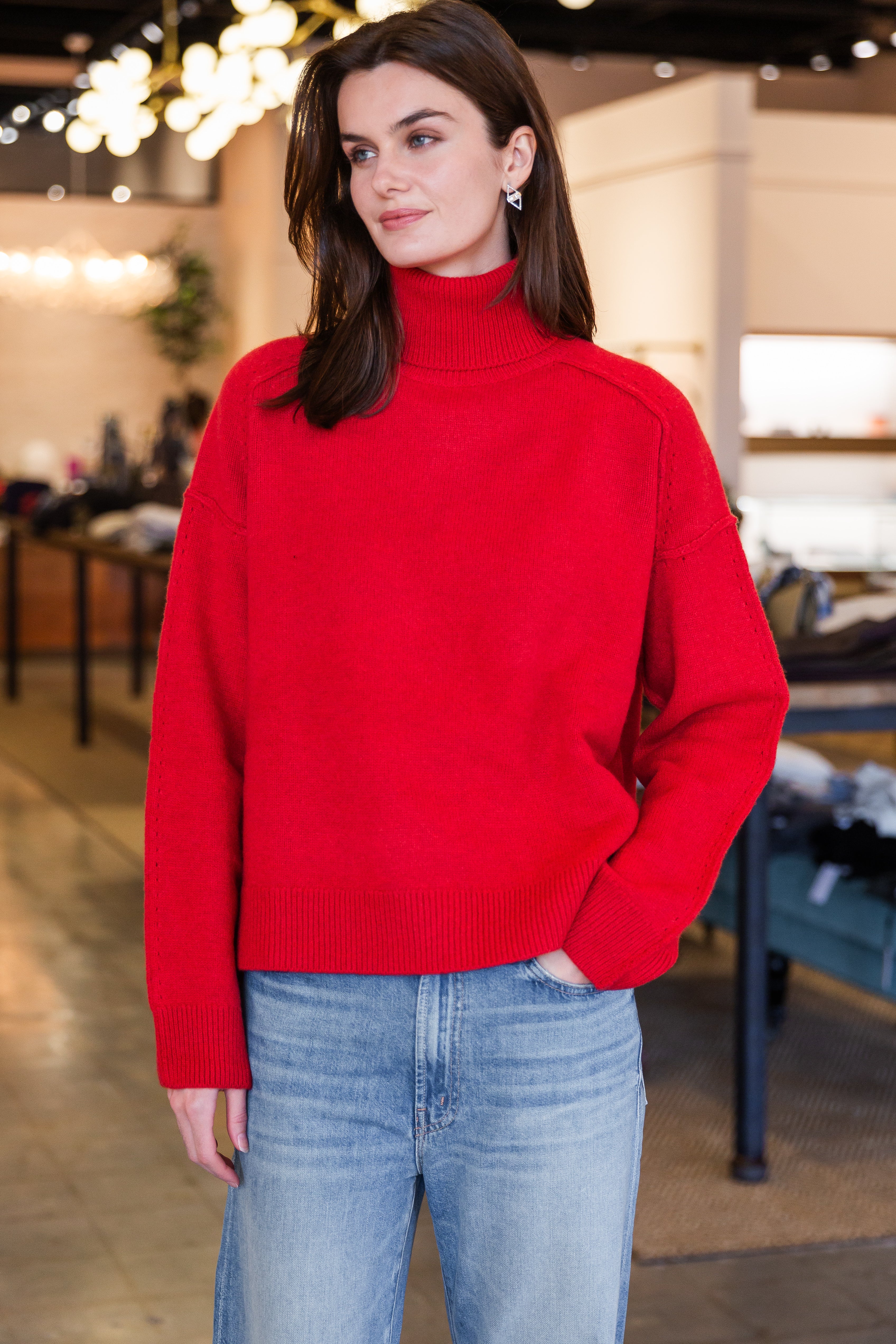 Melian Jordan Turtleneck - Red