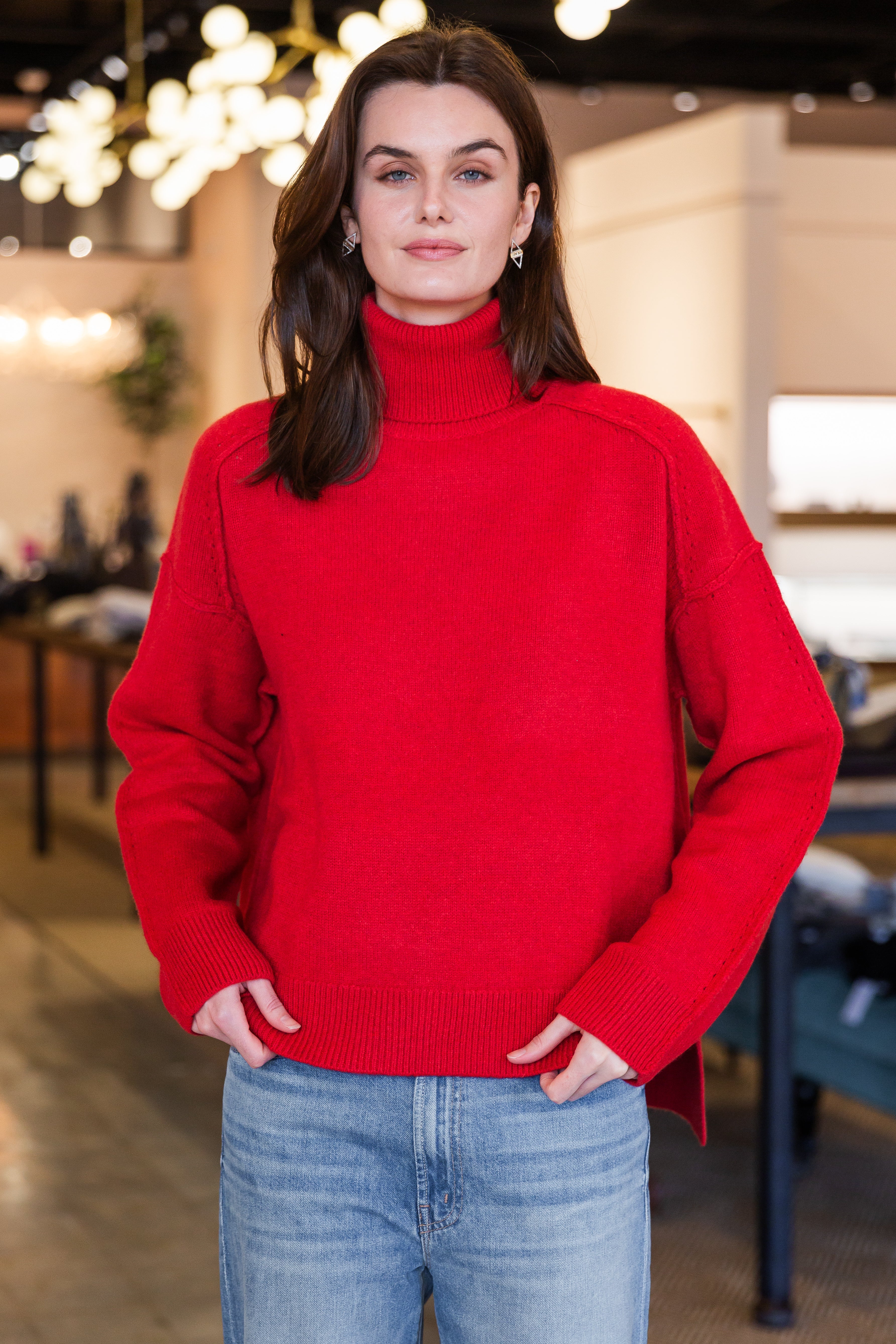 Melian Jordan Turtleneck - Red