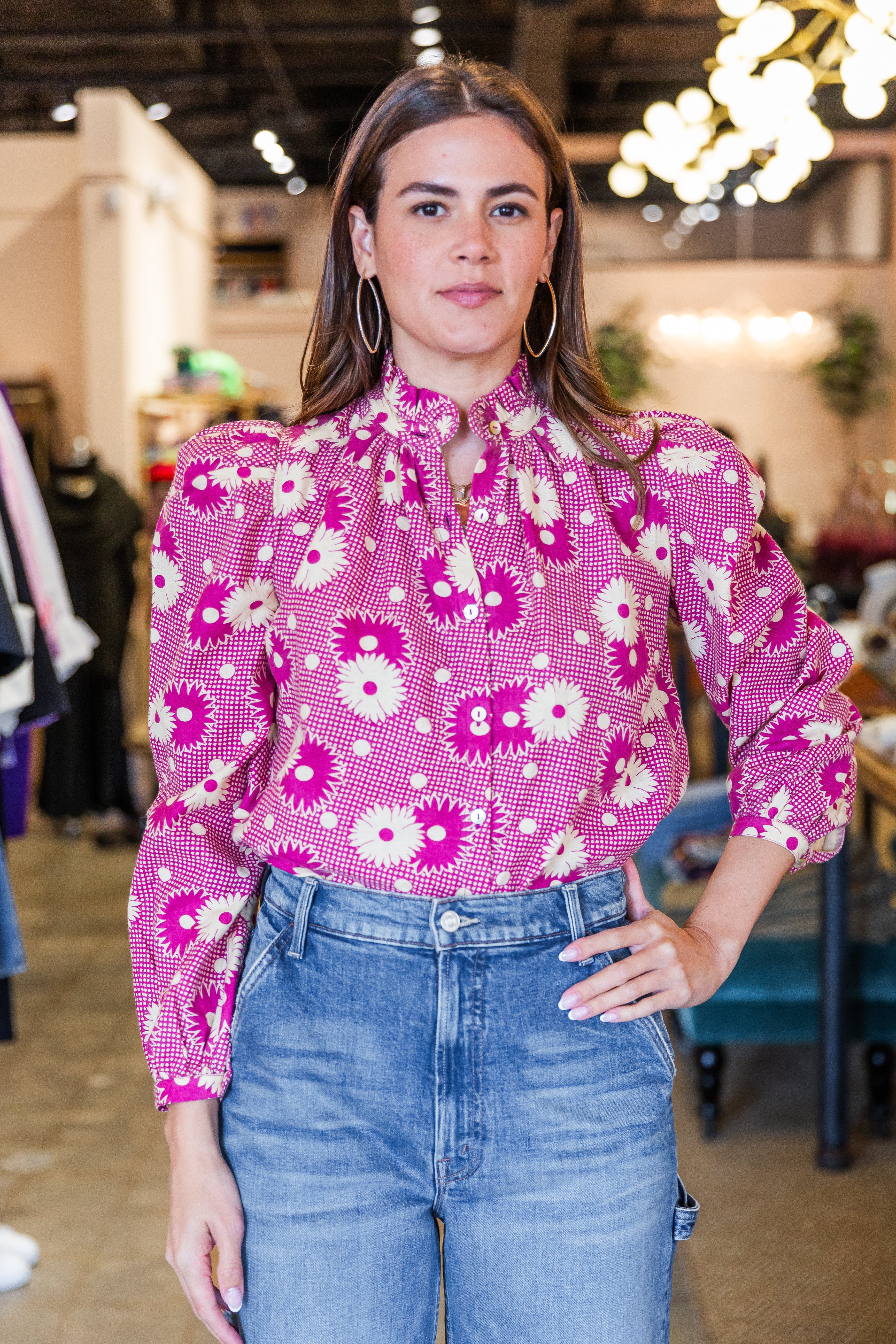 Annabel Berry Daisy Shirt - Pink Berry