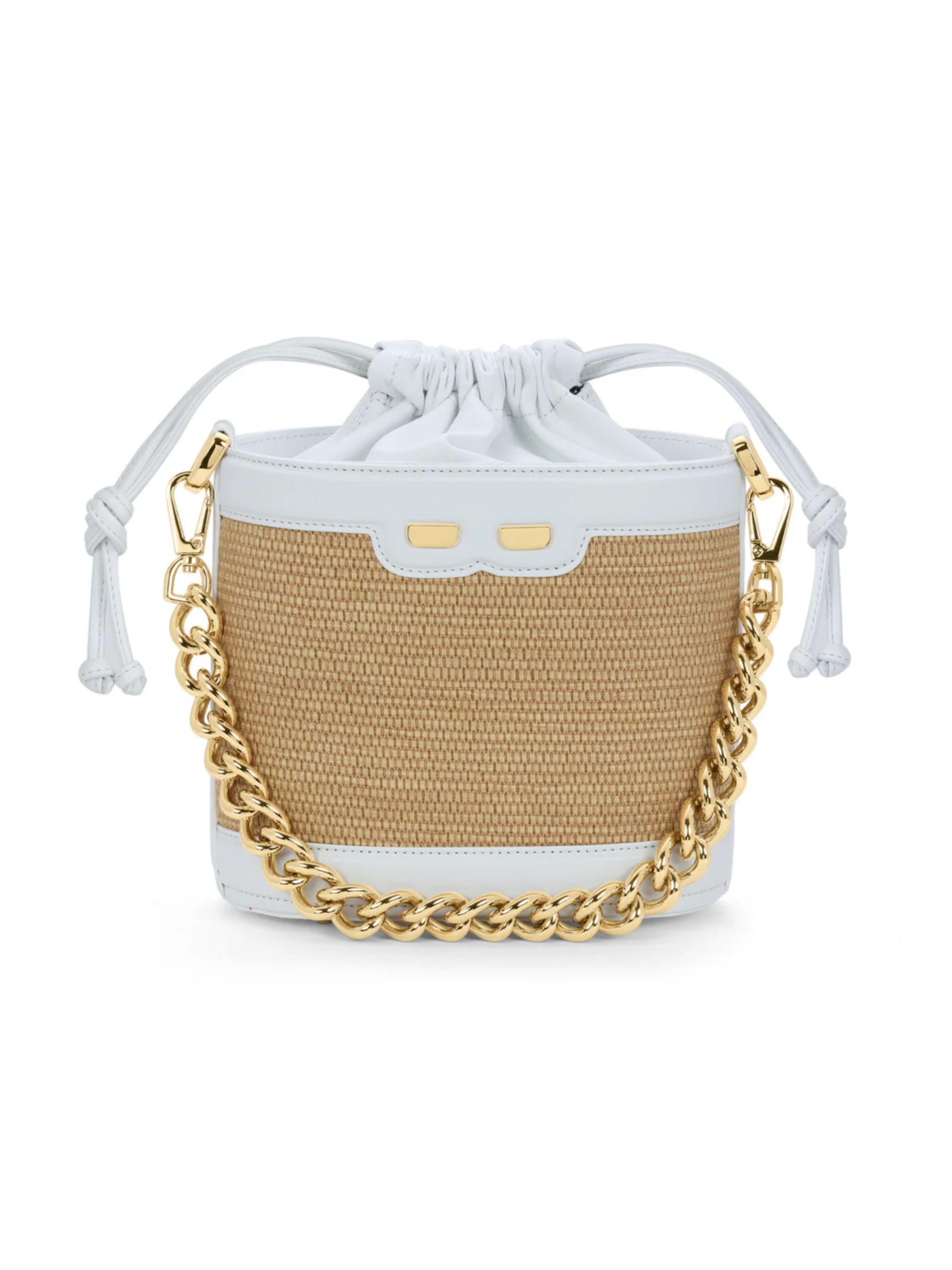 Byrd Bucket - Raffia & White