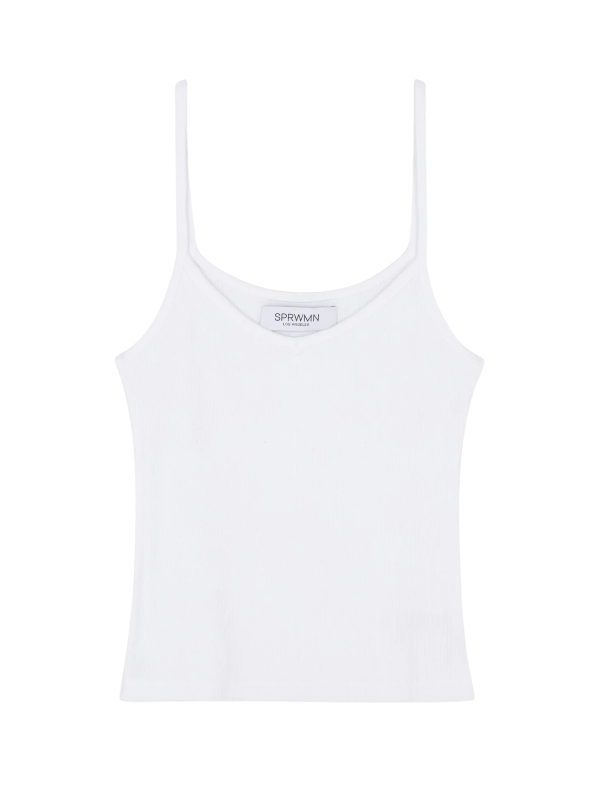 V Neck Tank-White