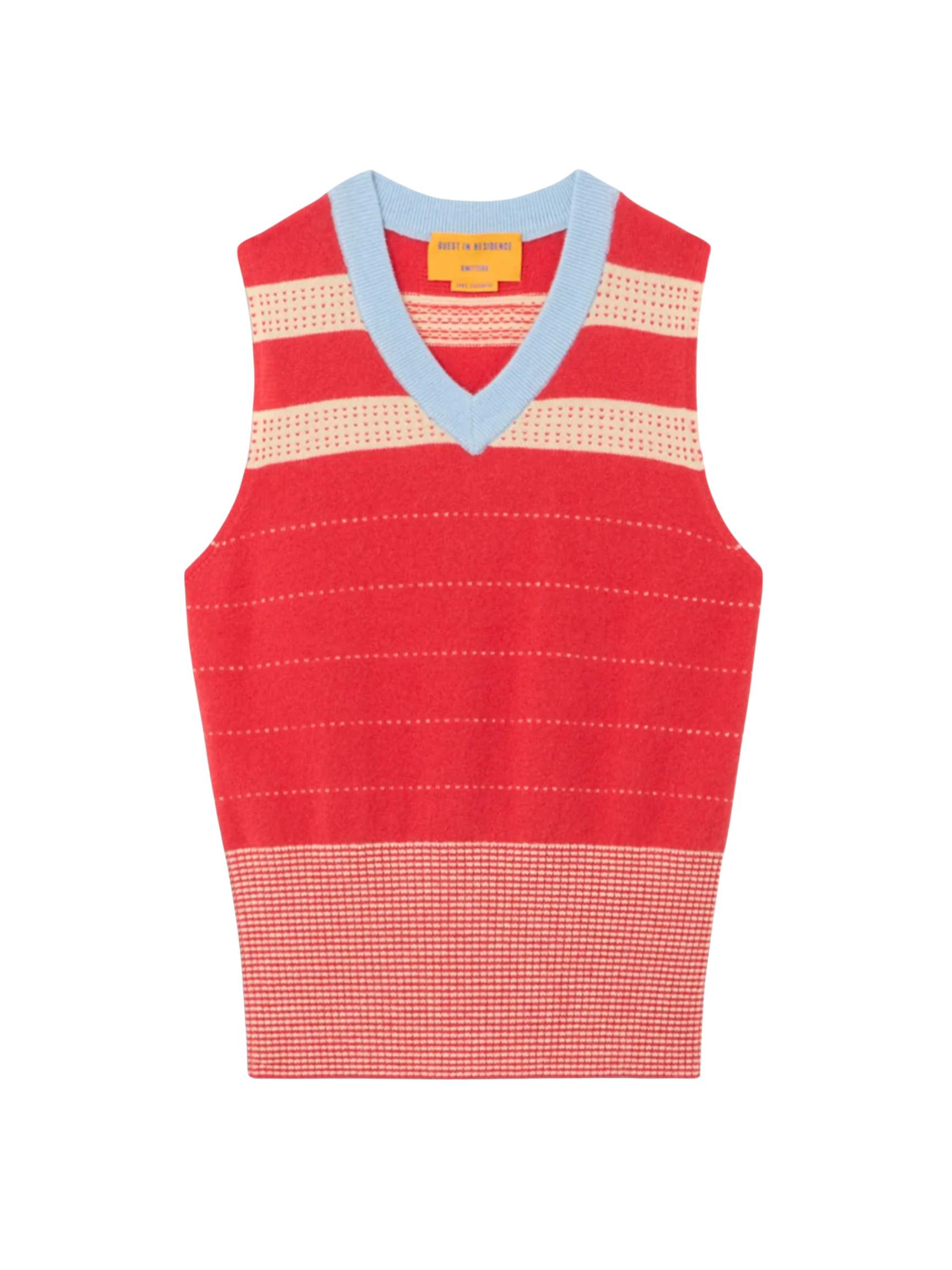 Collegiate Stripe Vest - Scarlet Combo