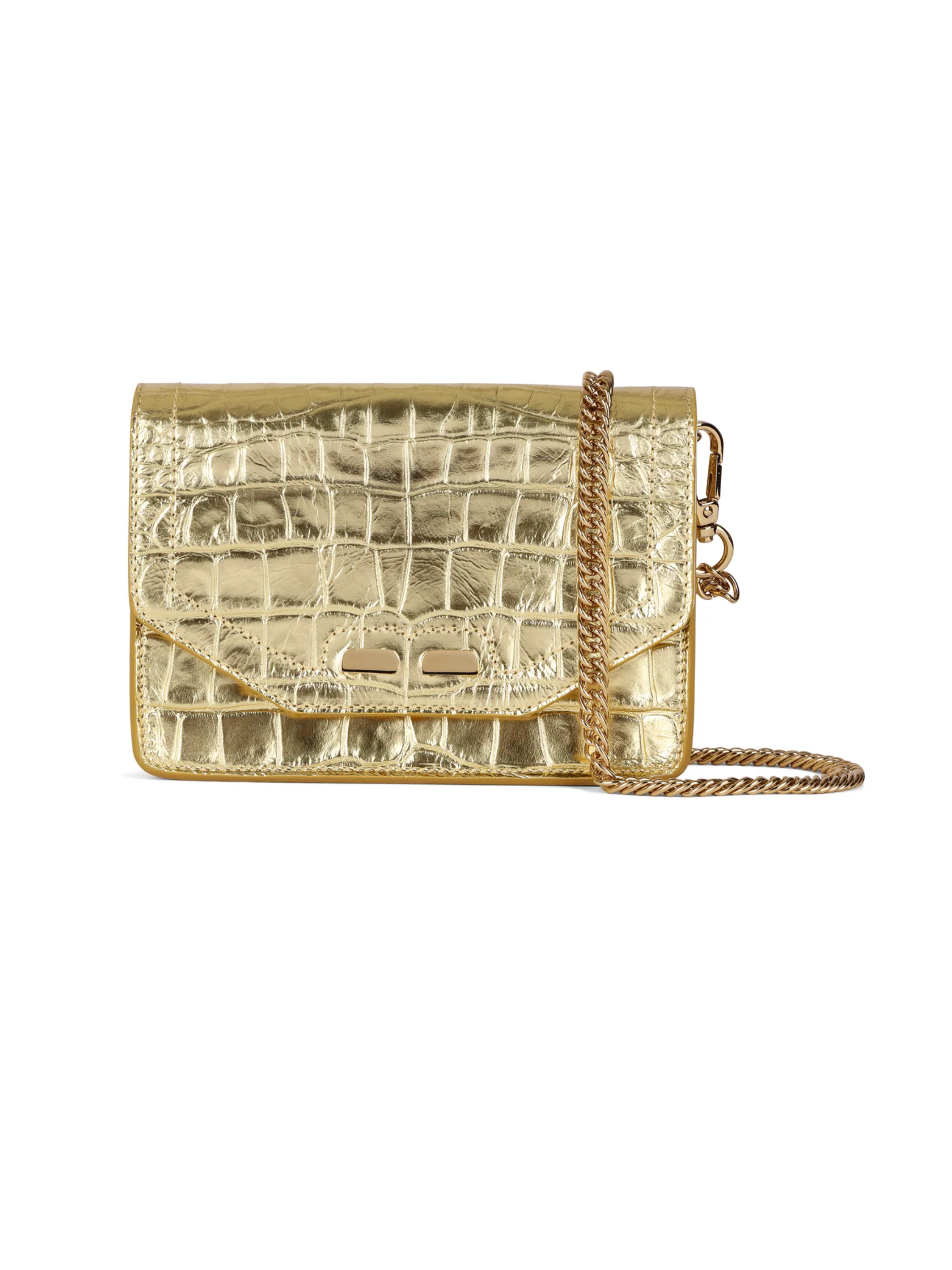 Samuel Stadium Bag - Metallic Gold Croc