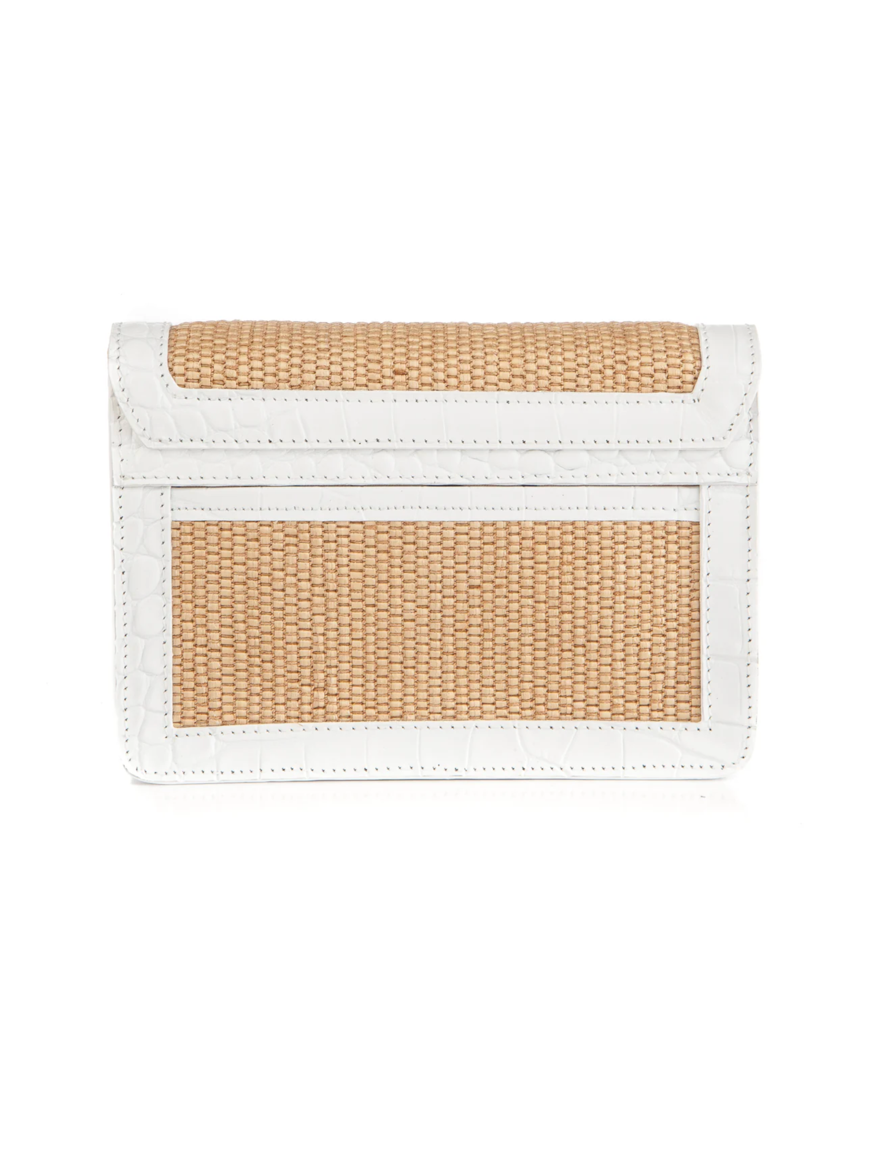 Samuel Stadium Bag - Raffia and White Gator