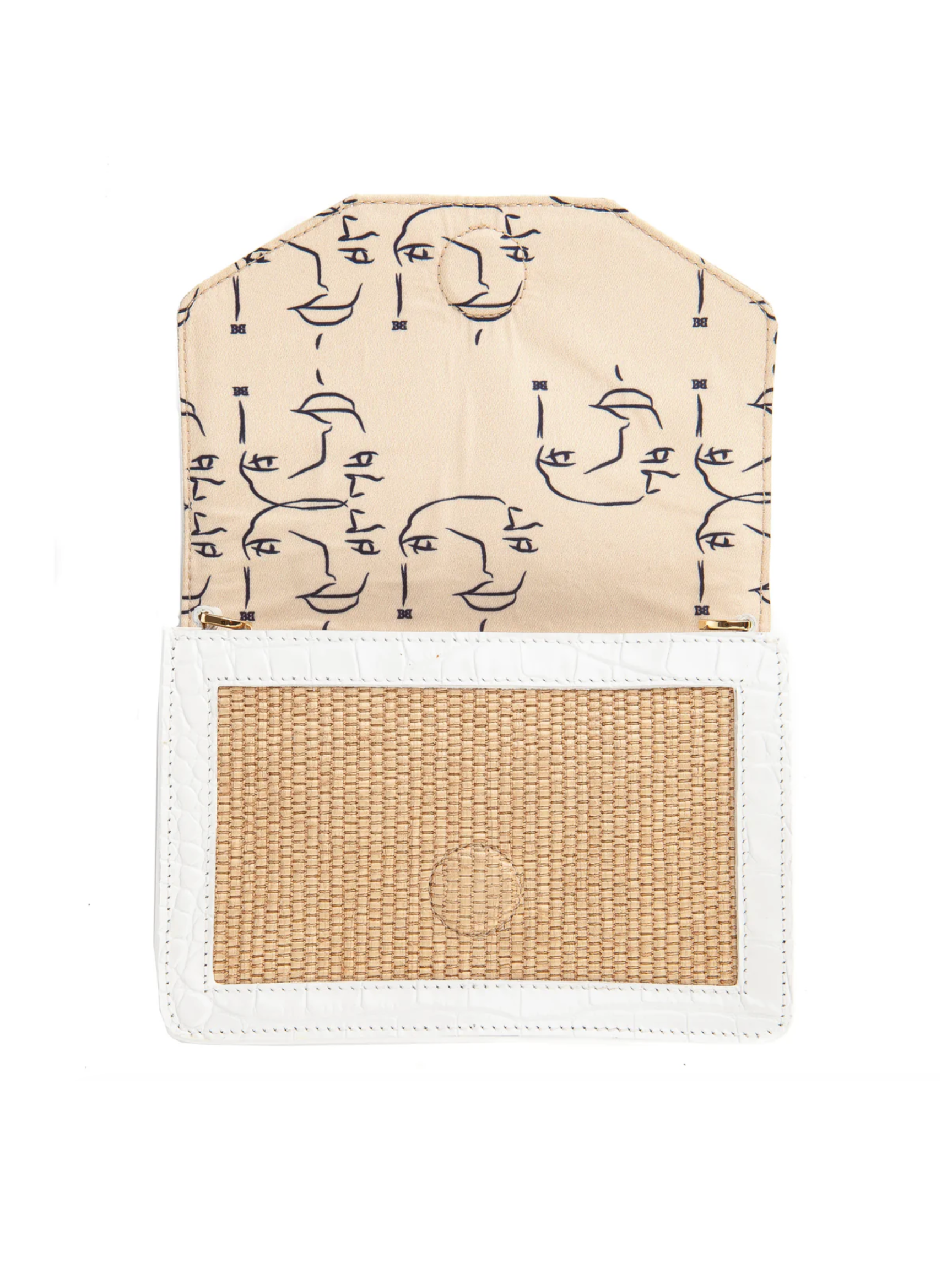 Samuel Stadium Bag - Raffia and White Gator