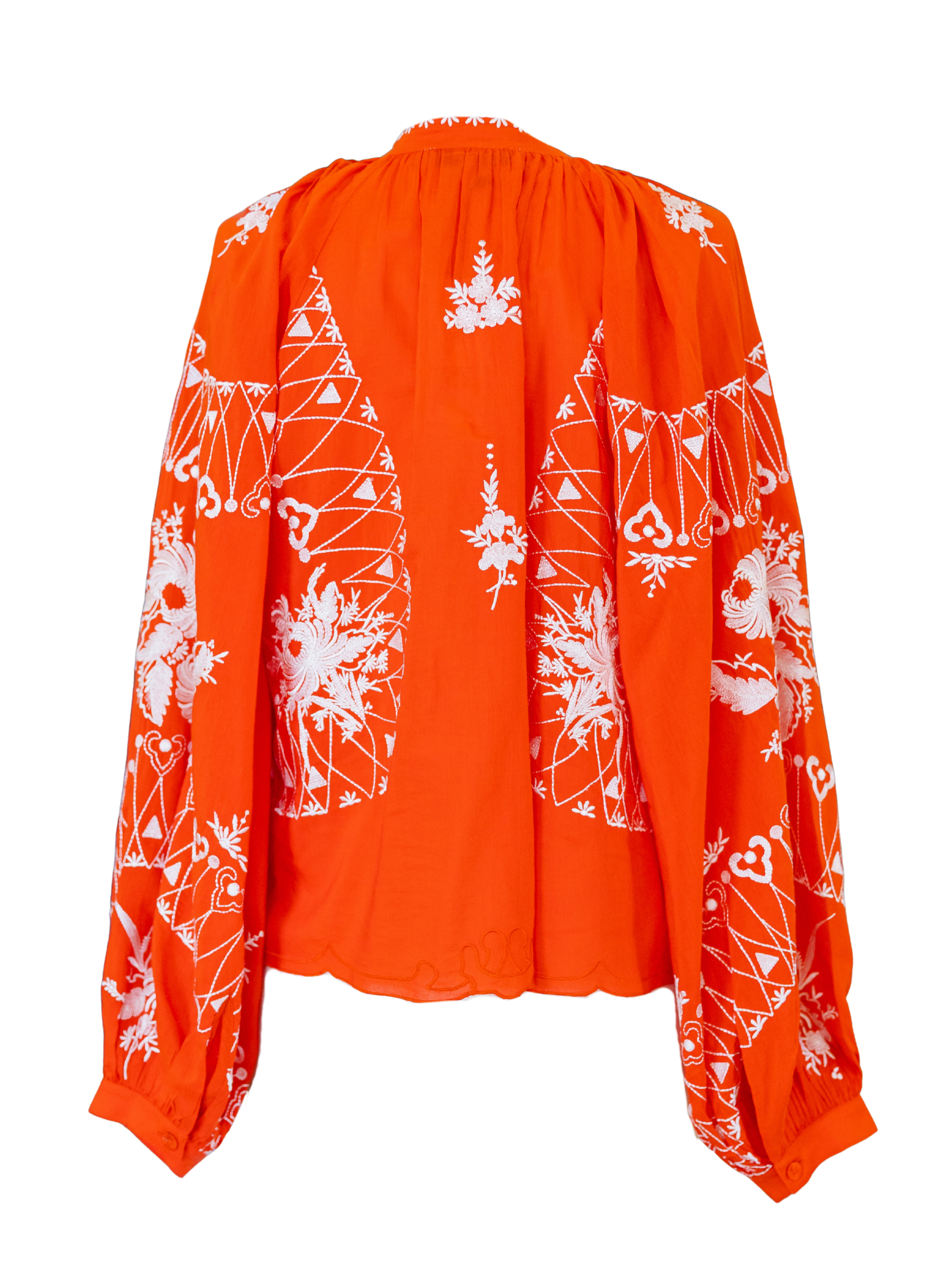 Serafina Embroidery Blouse - Poppy