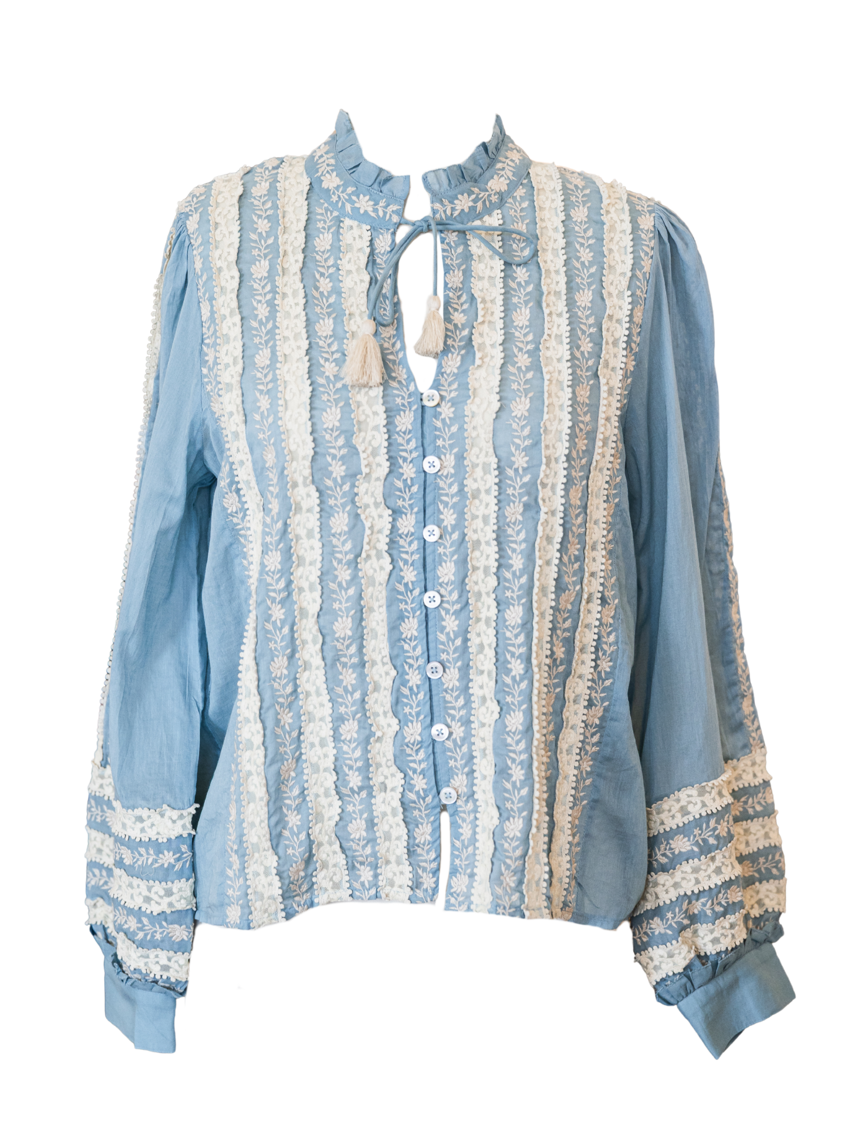 Kirsten Print Top - Sky