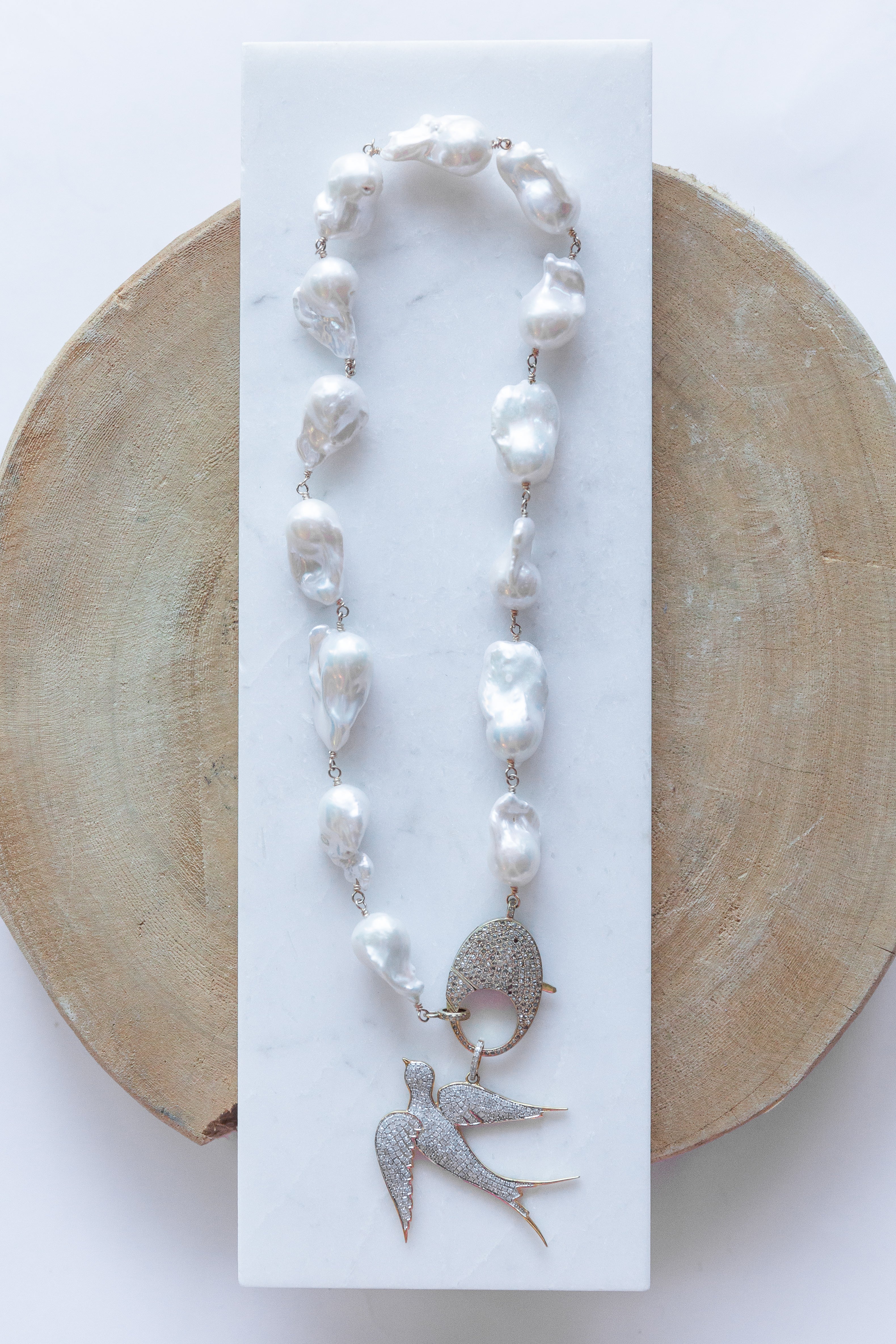 Pearl/Gold Baroque Pearls (y94066b)
