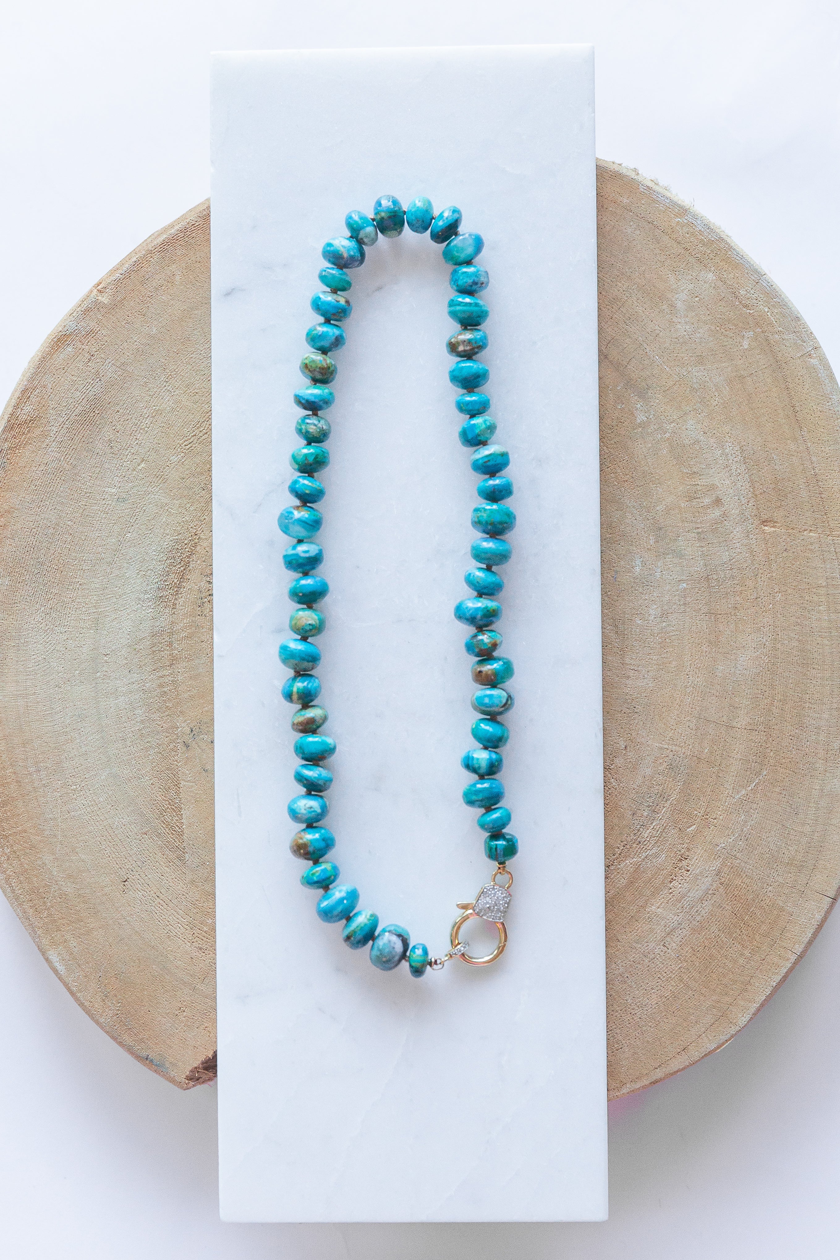 Opalite Beaded Necklace (y9468)