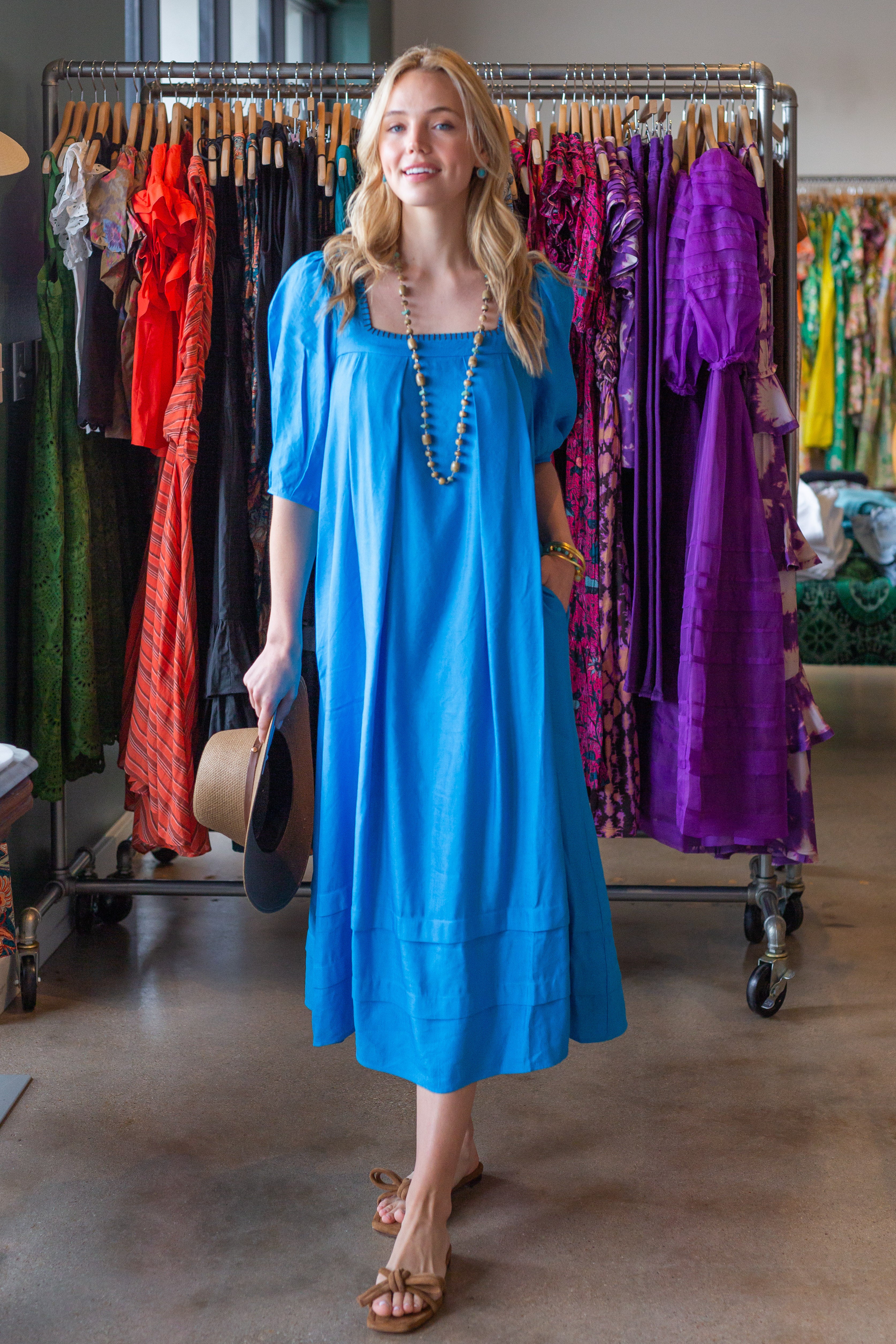 Waverly Dress - Blue Jewel