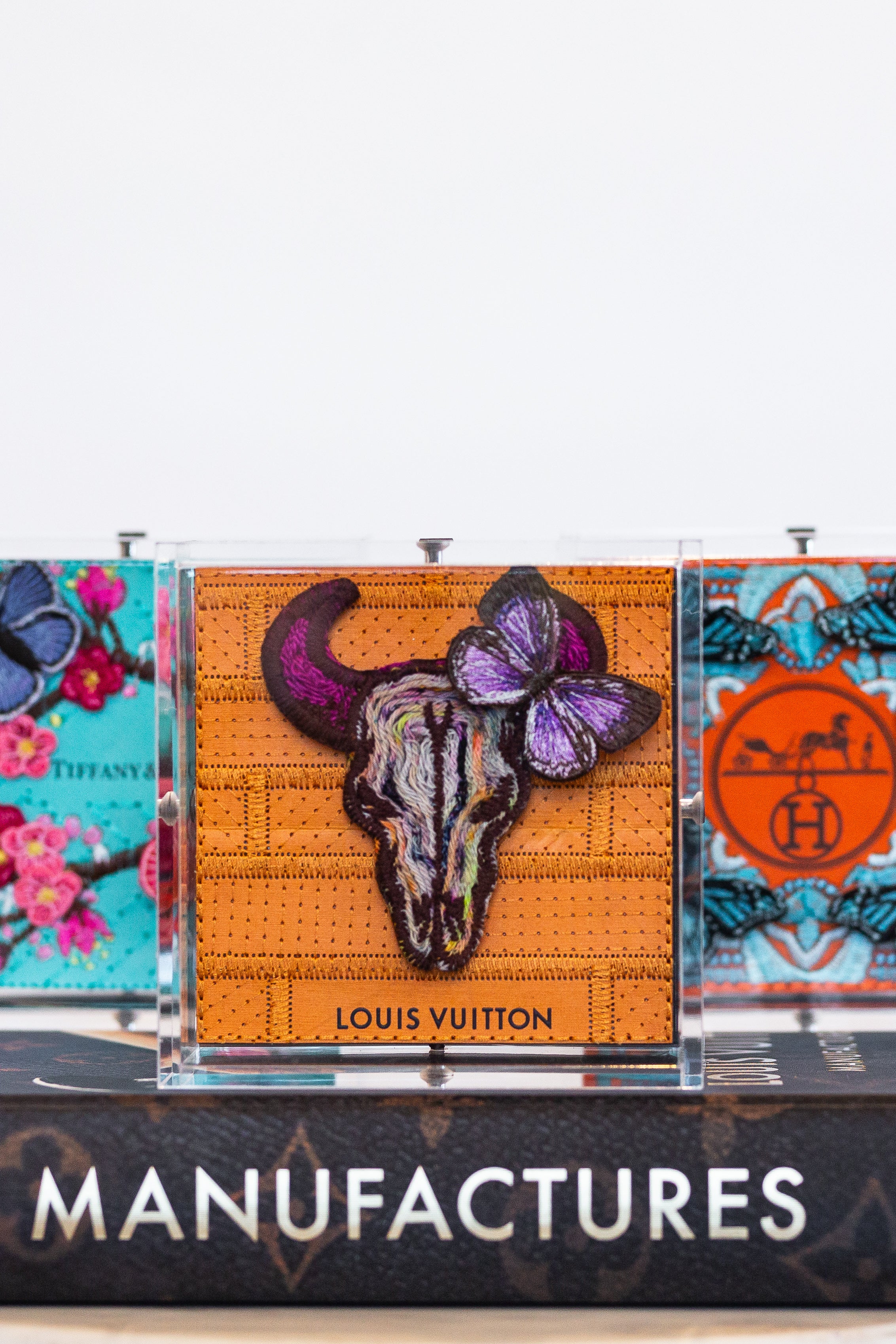 Petite Orange Louis Vuitton Cow Skull & Butterfly (SWP16)