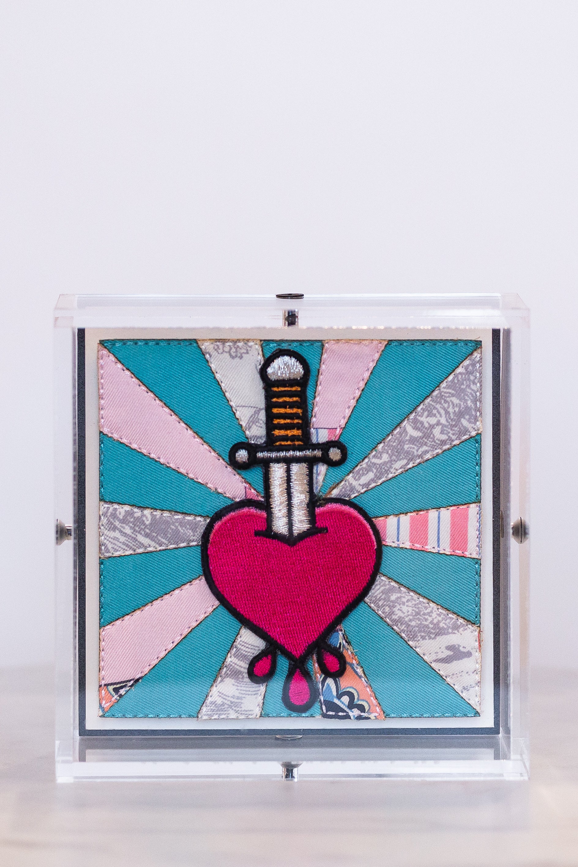 Petite Blue/Pink Heart & Sword (SWP4)