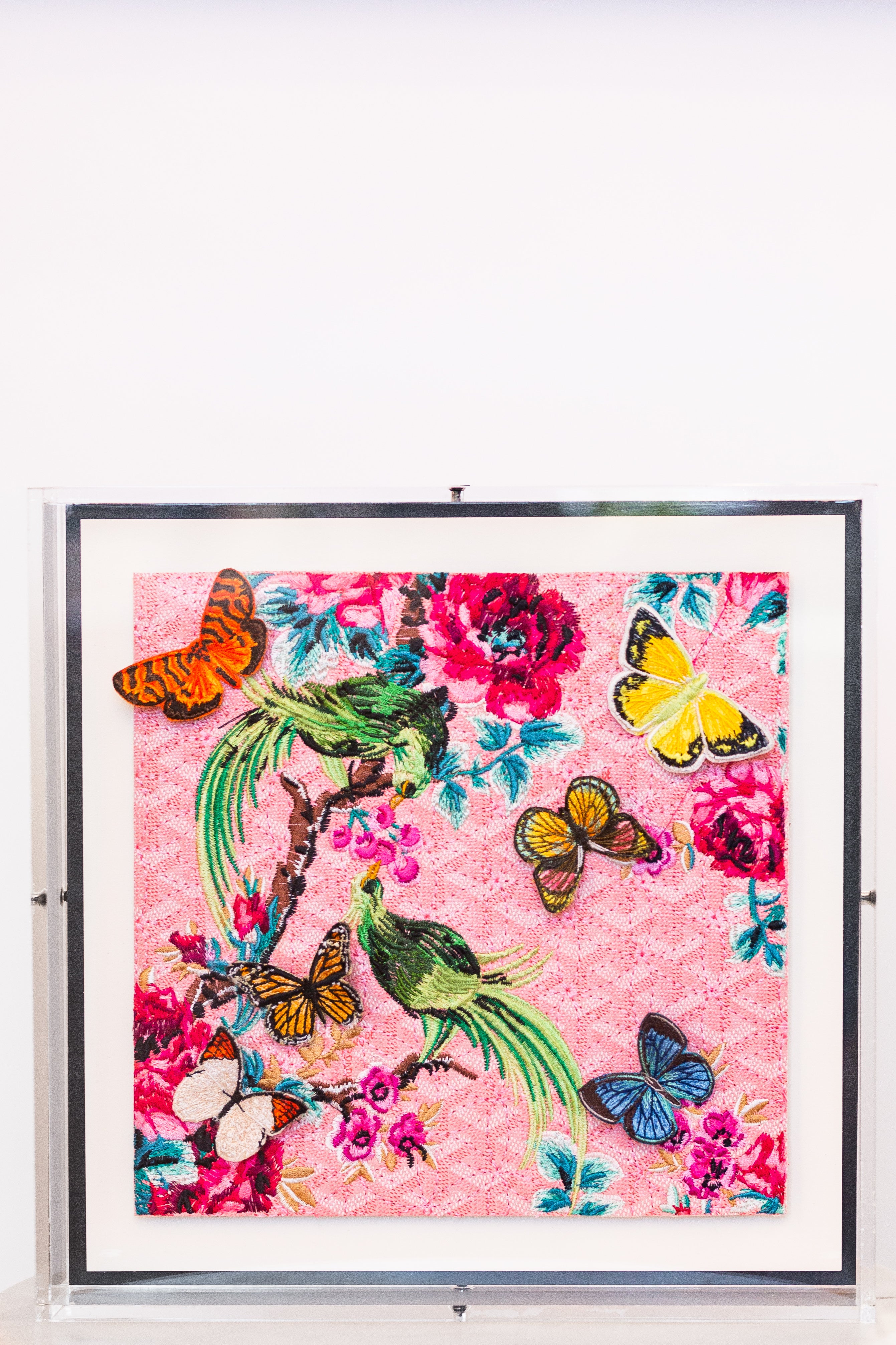 Medium Pink Goyard Butterflies & Flowers (SWM3)