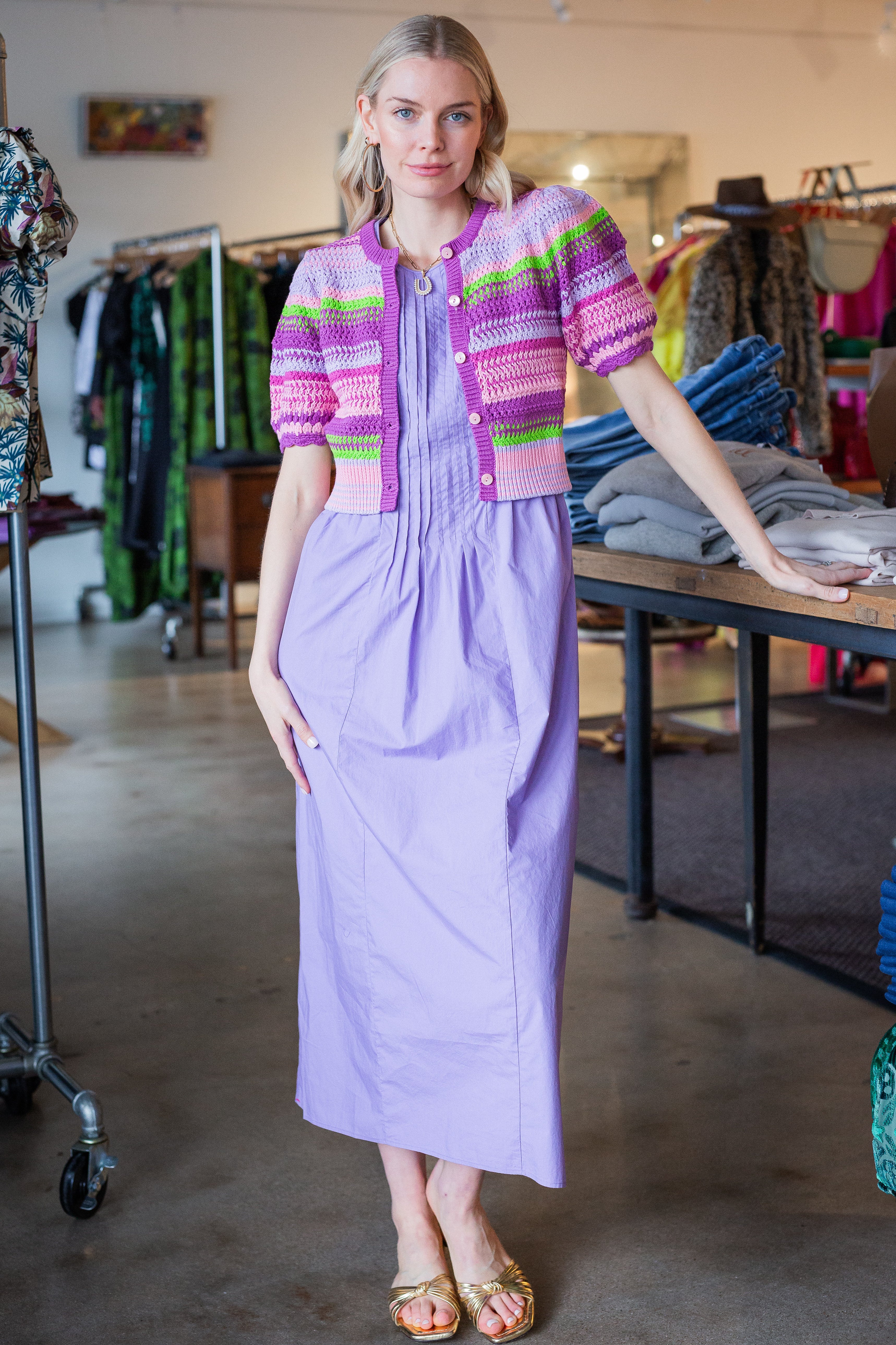 Linley Dress - Purple Dahlia