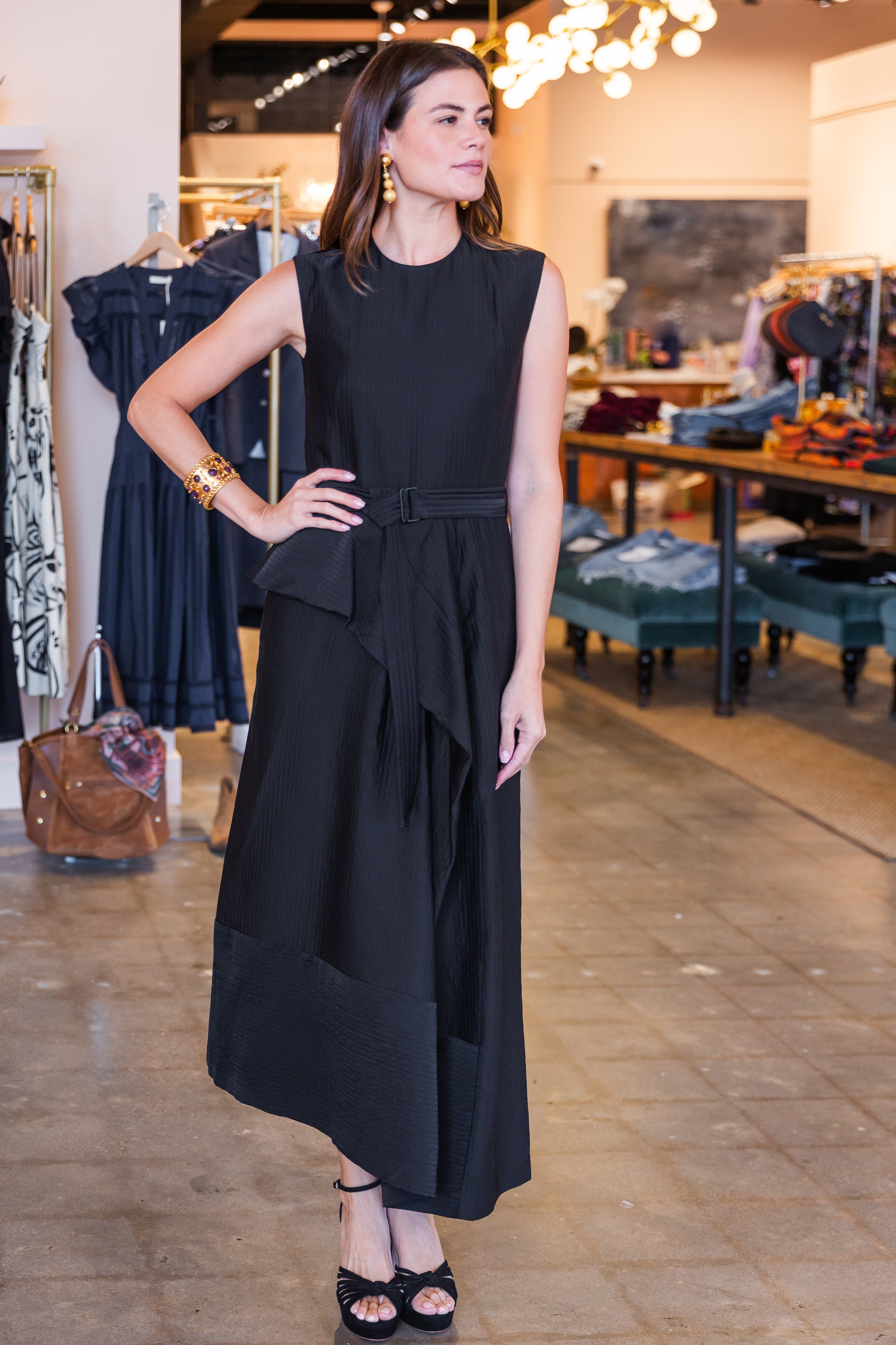 Dimka Dress - Black Quilt