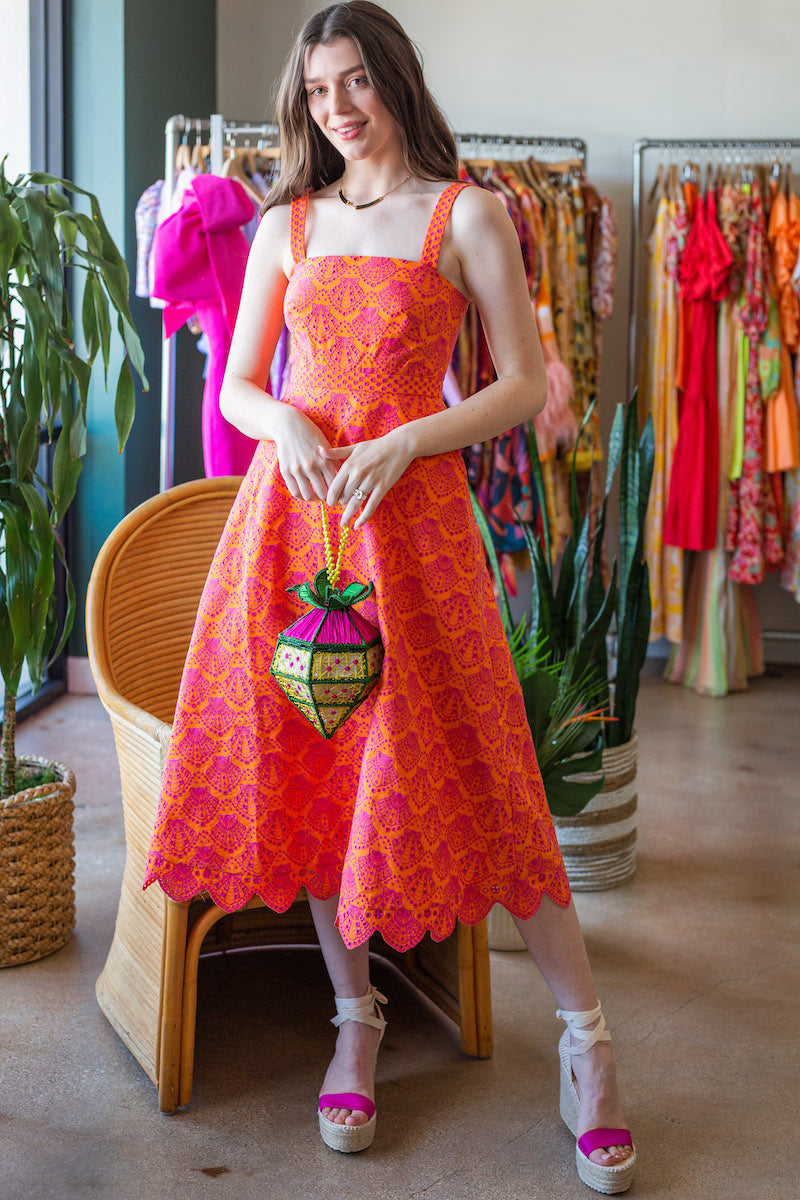 Aubrey Dress - Orange Berry