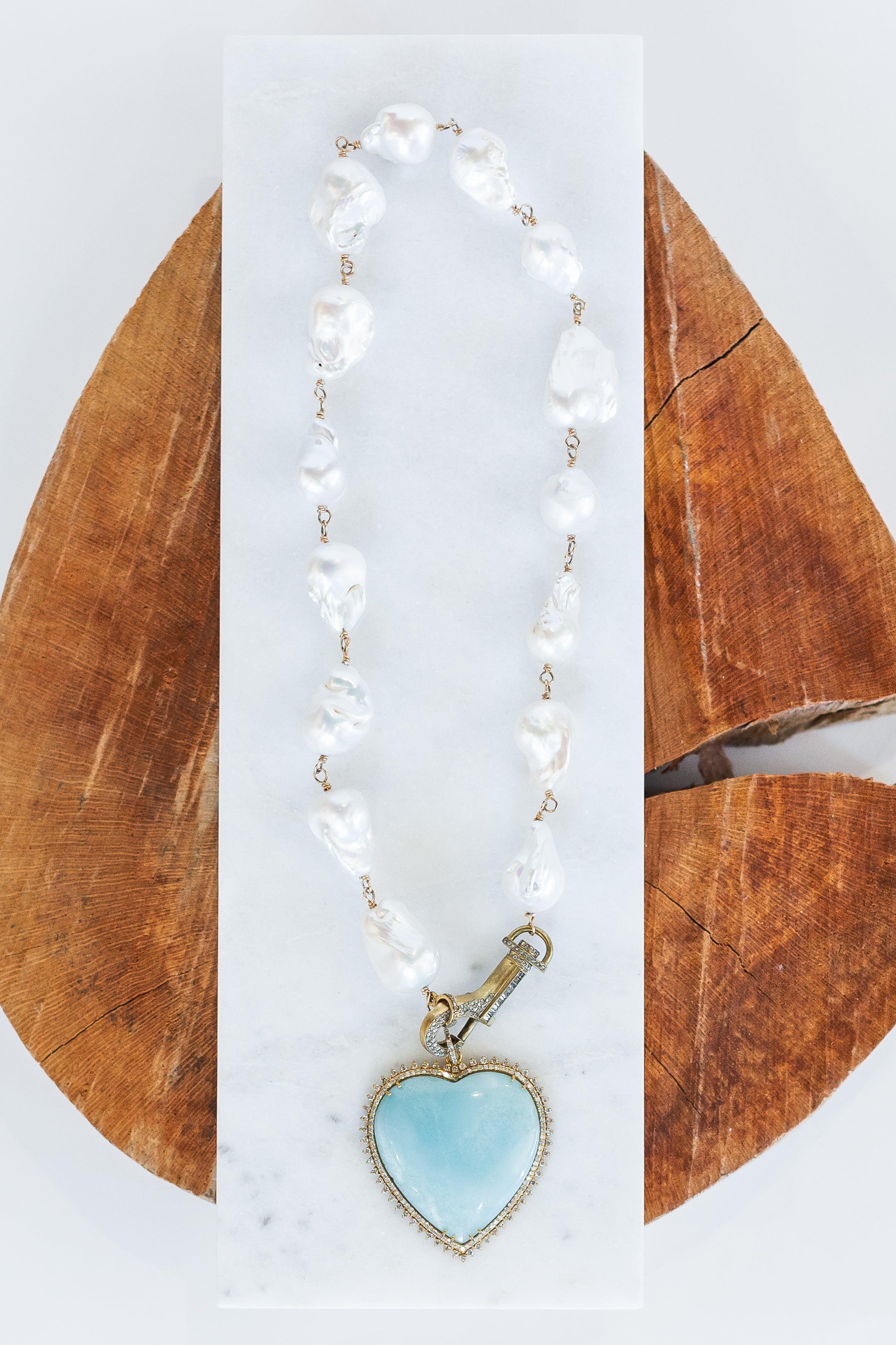 Amazonite Heart Pendant (y10146B)