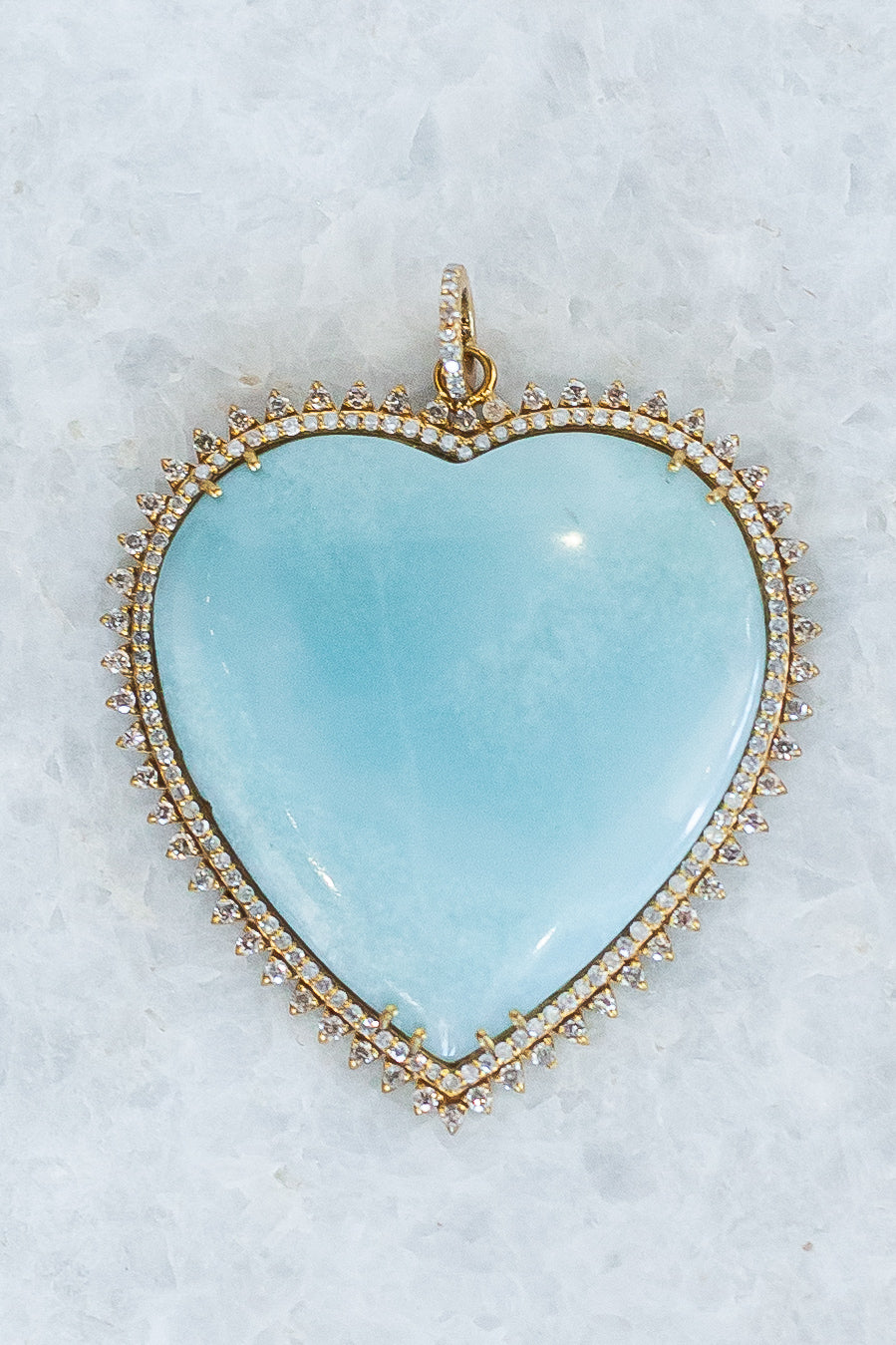 Amazonite Heart Pendant (y10146B)