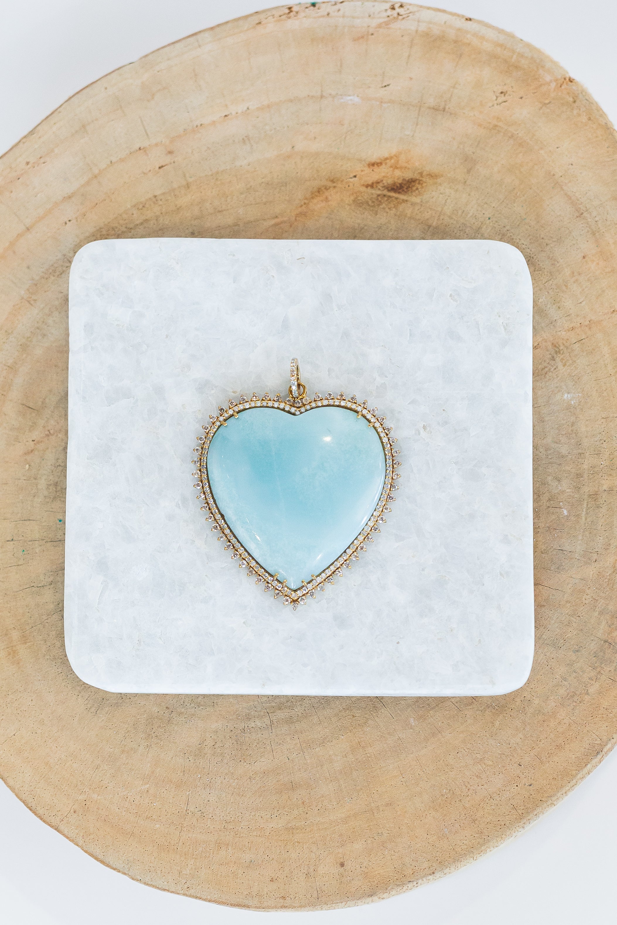 Amazonite Heart Pendant (y10146B)