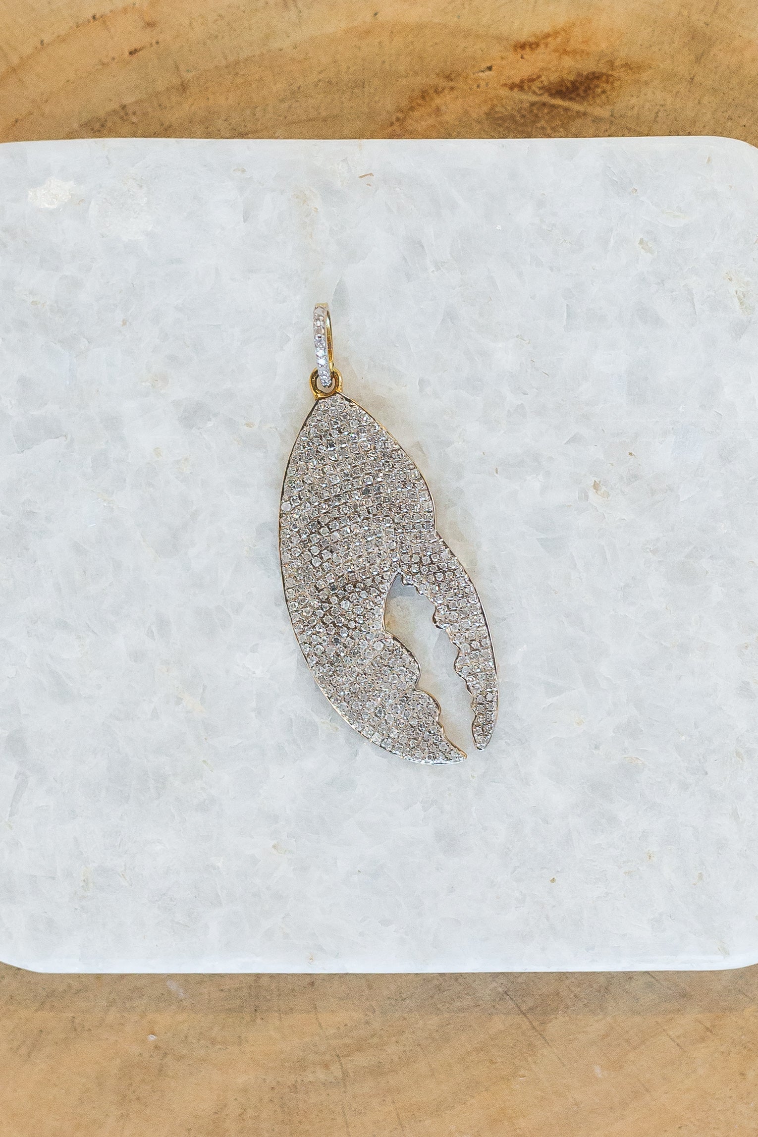 Pave Diamond Lobster Claw (y10159B)