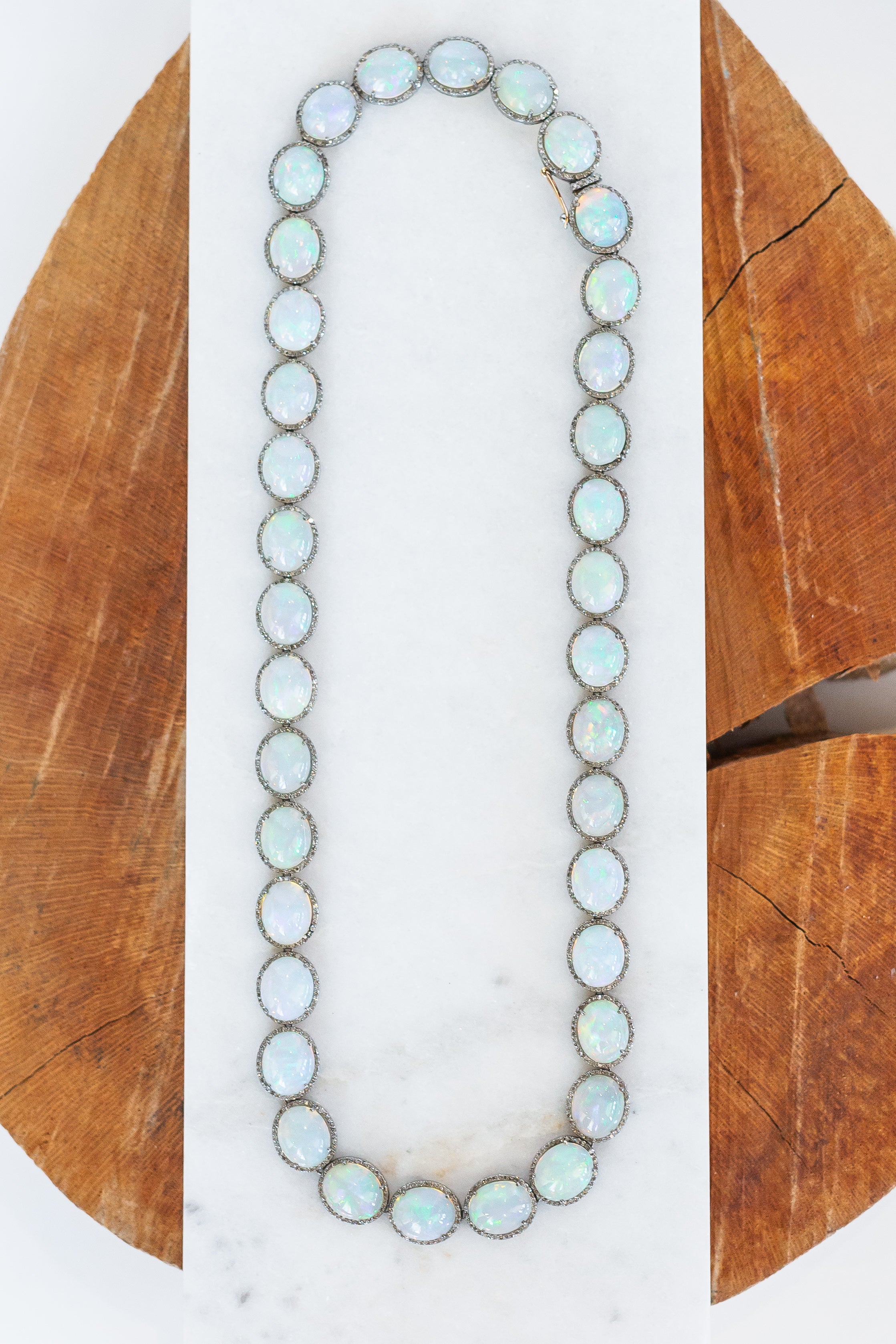 Opal Stone Necklace (y10045b)