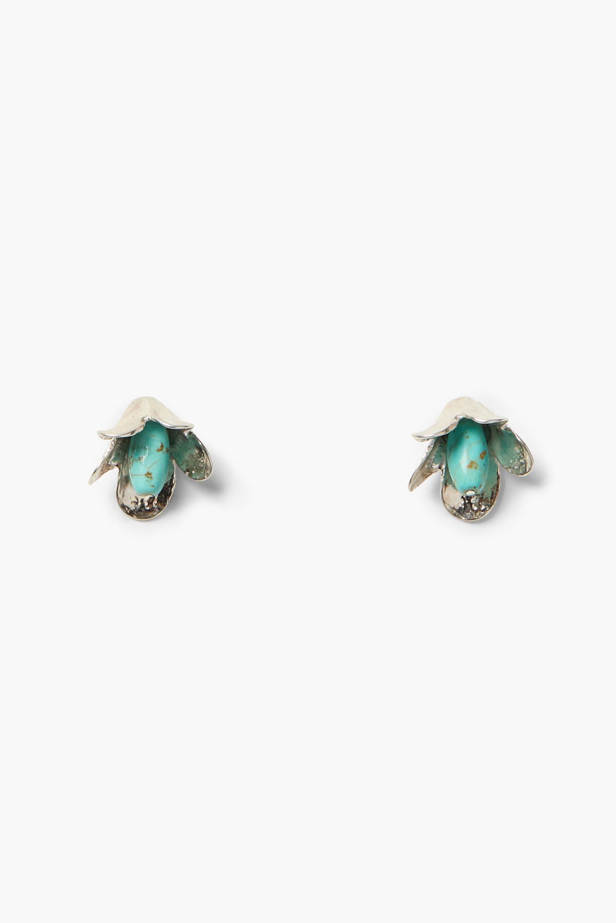 Bellflower Stud Earrings - Turquoise