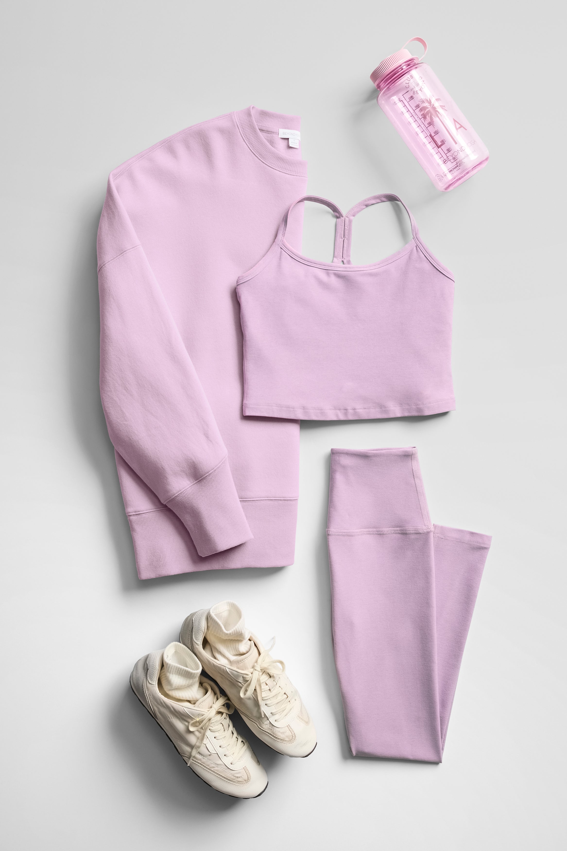 Spacedye Caught in the Midi High Waisted Legging - Lavender Cream Heather
