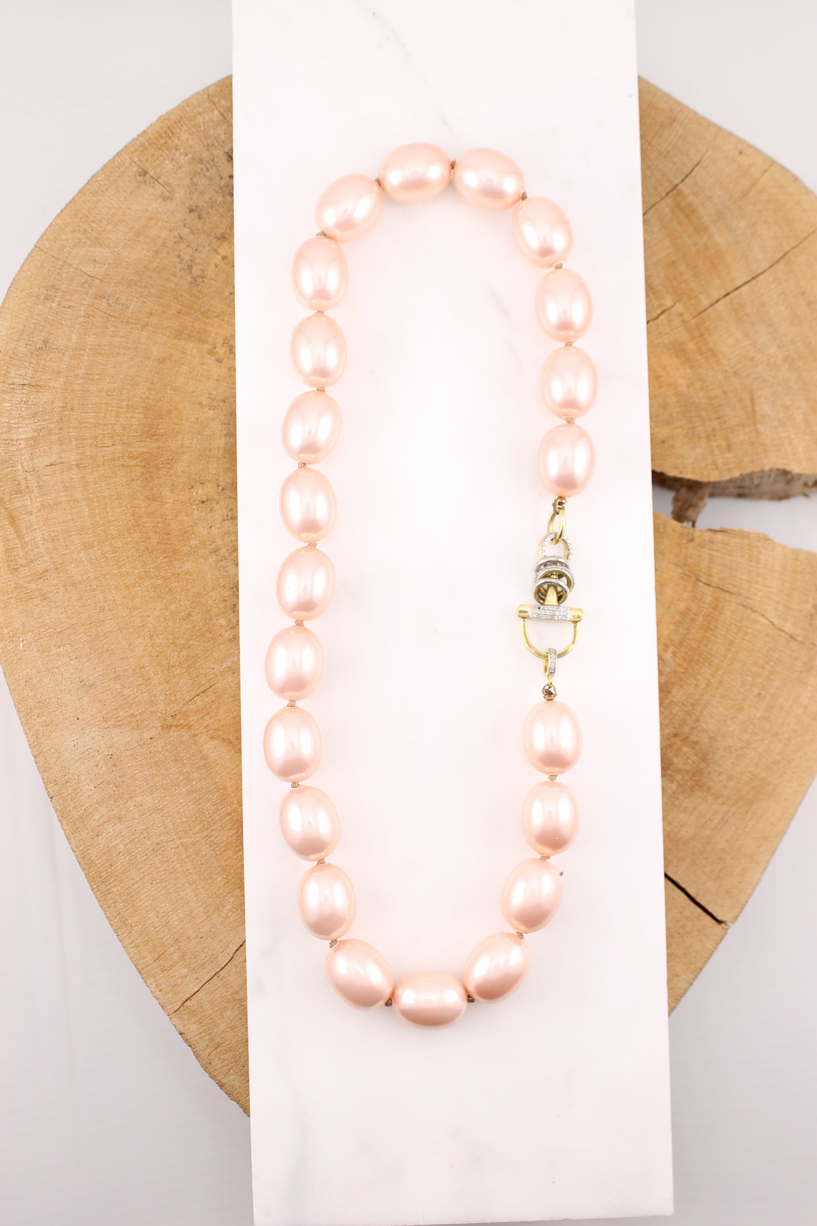 Pink Mother of Pearl 18.5" Necklace (y10878B)