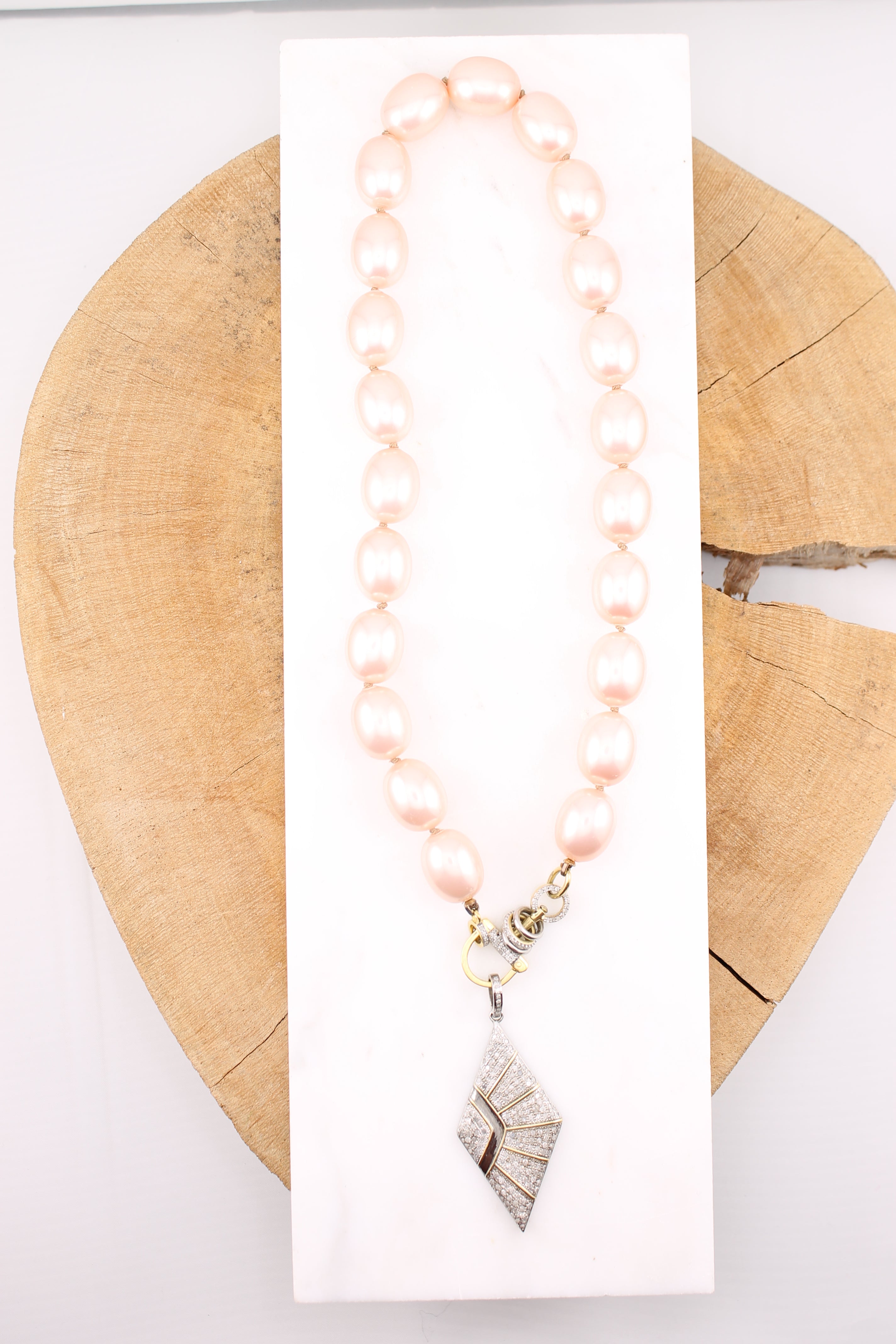 Pink Mother of Pearl 18.5" Necklace (y10878B)