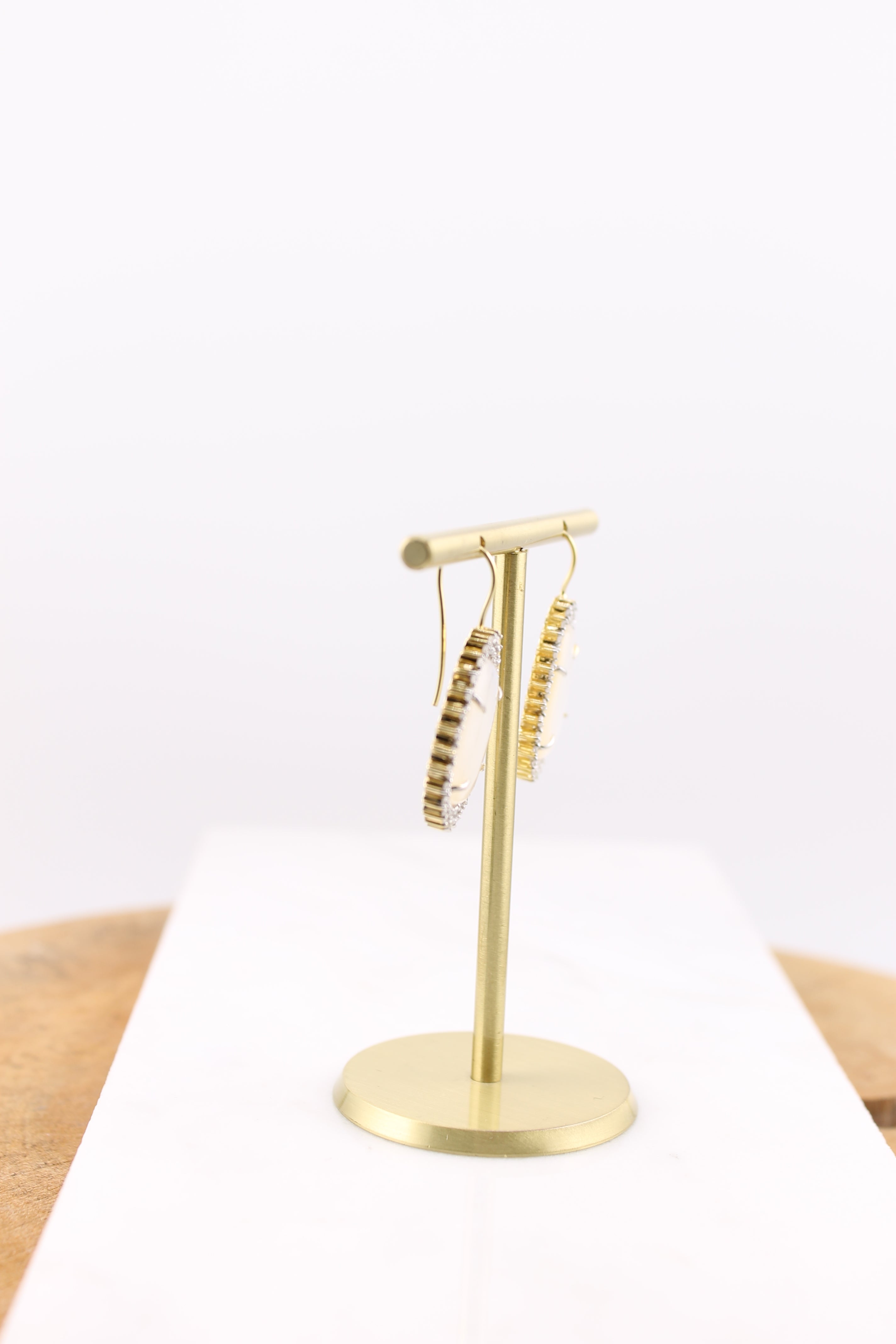 Mother of Pearl Oblong Earrings (y10926B)