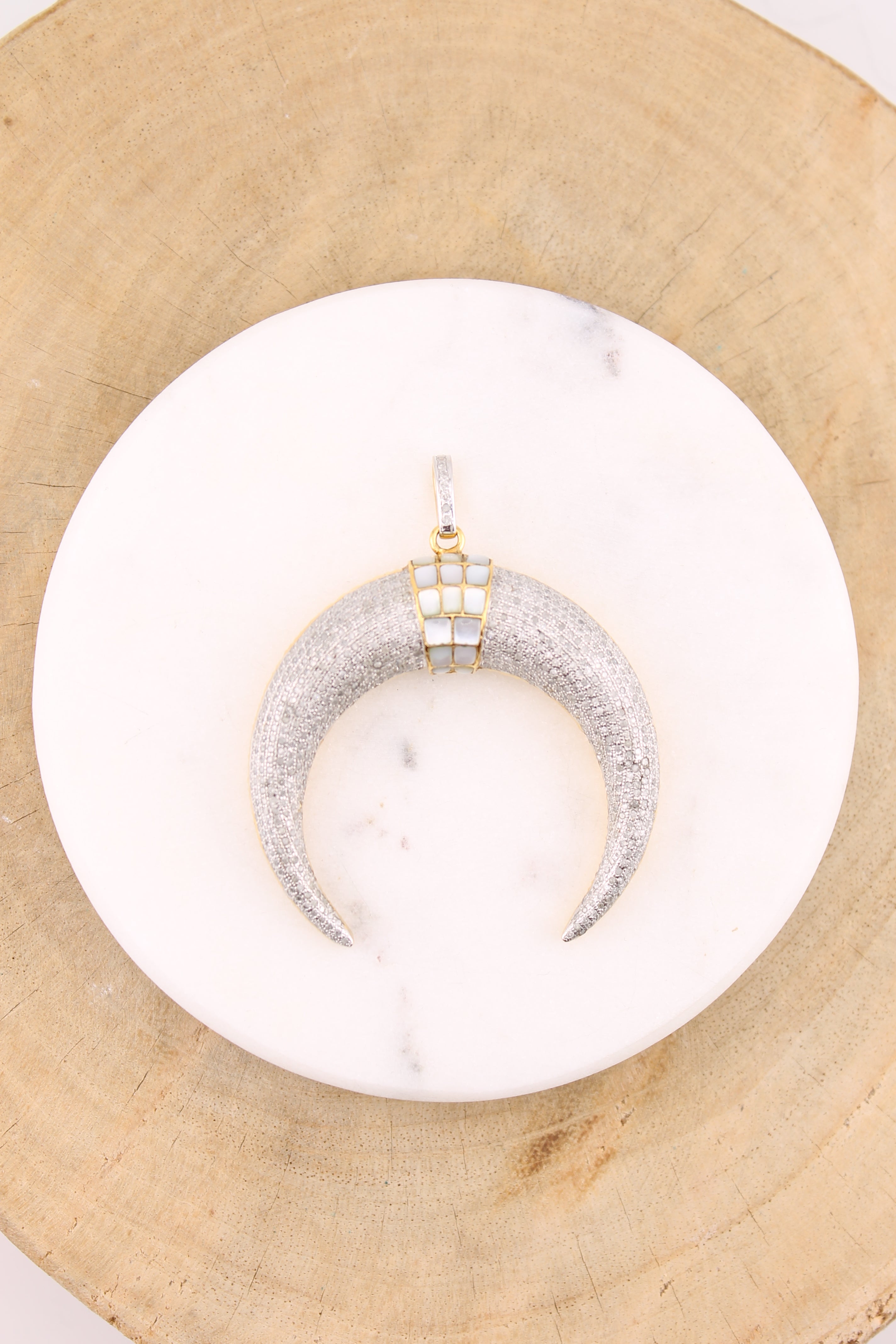 Diamond Horn Pendant (y10491B)