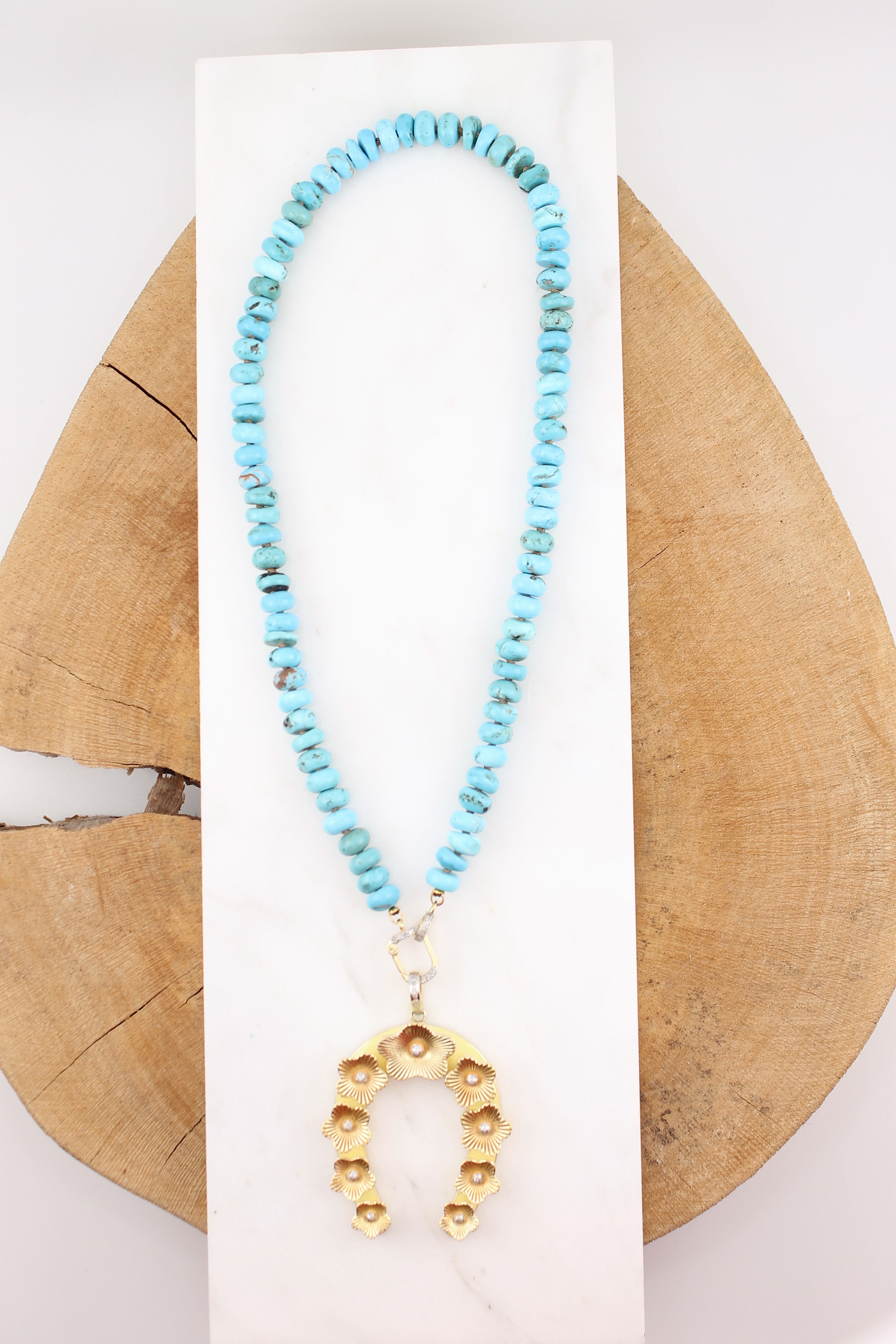 17" Turquoise Necklace (y10213B)