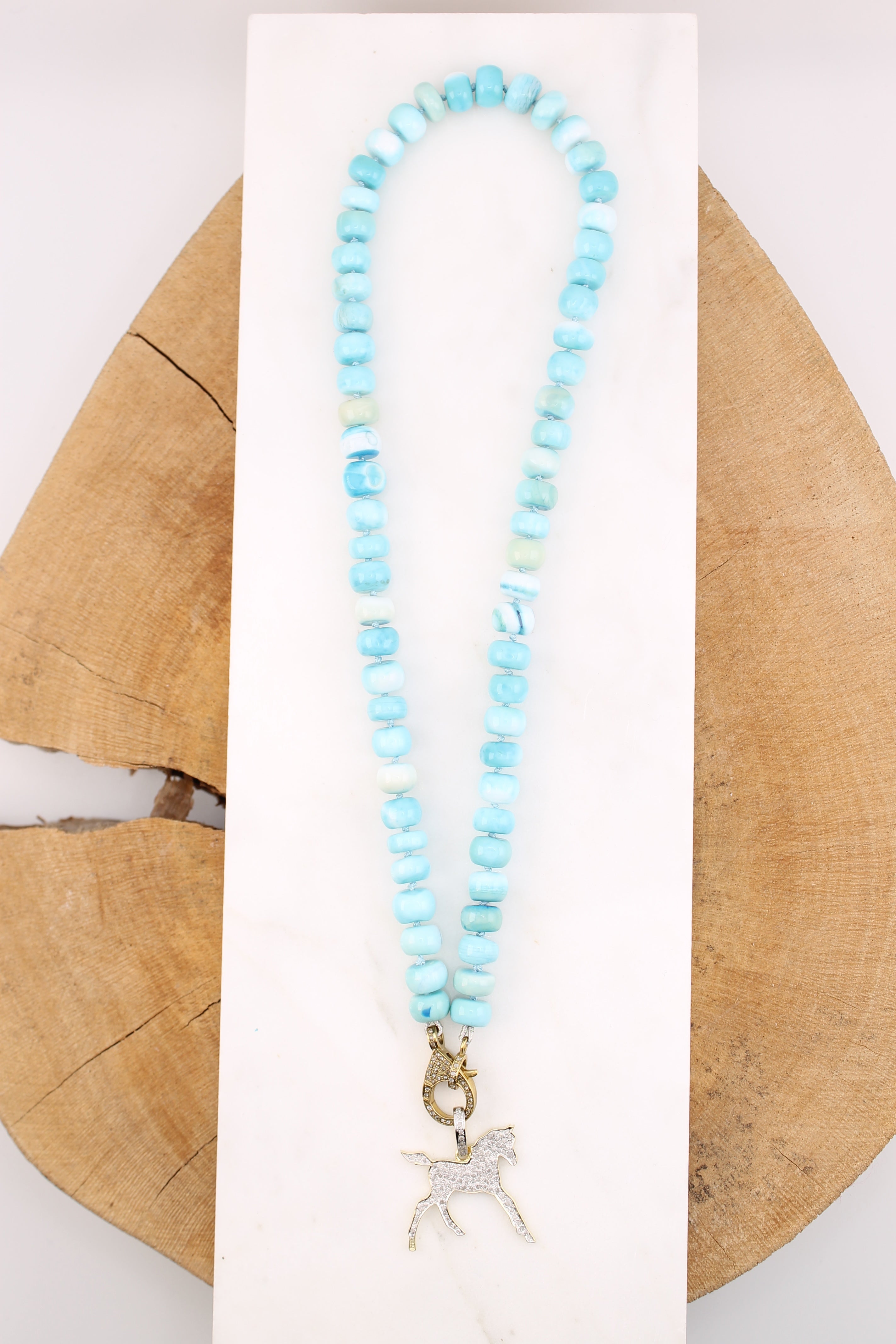 Pave Diamond Horse Pendant (y10207B)