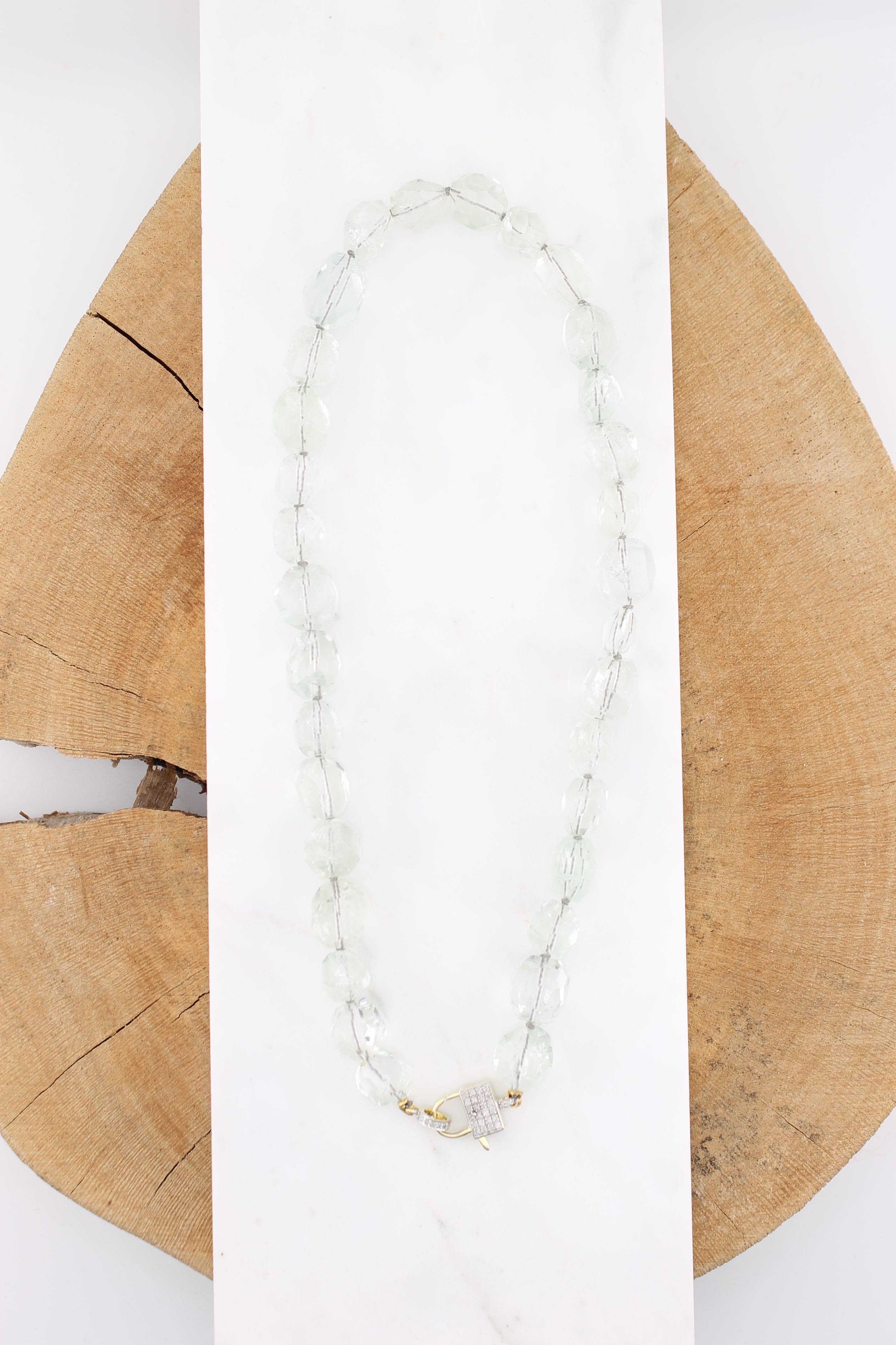 18" Green Amethyst Necklace (y103661B)