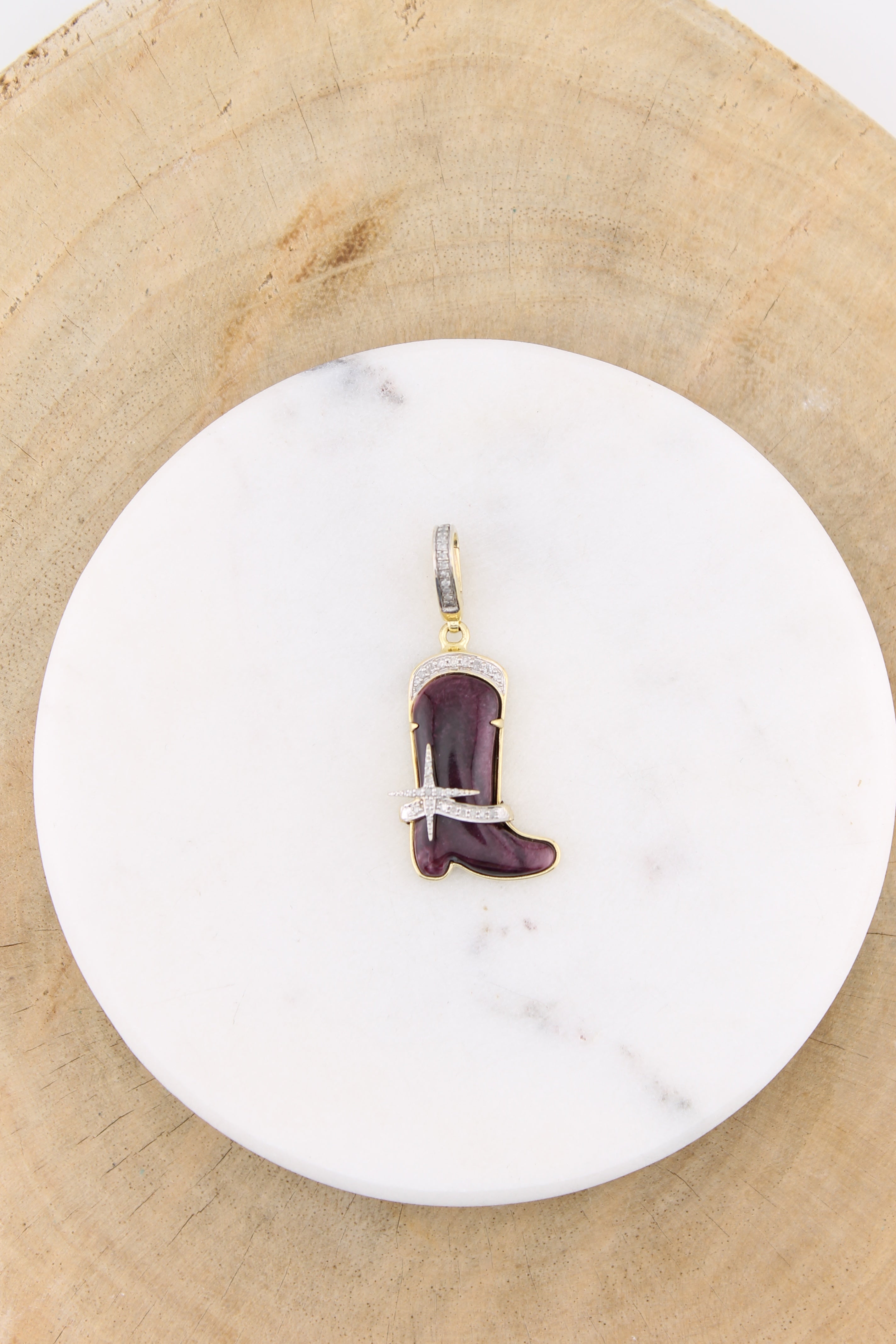Small Purple Desert Stone Cowboy Boot (y10329B)