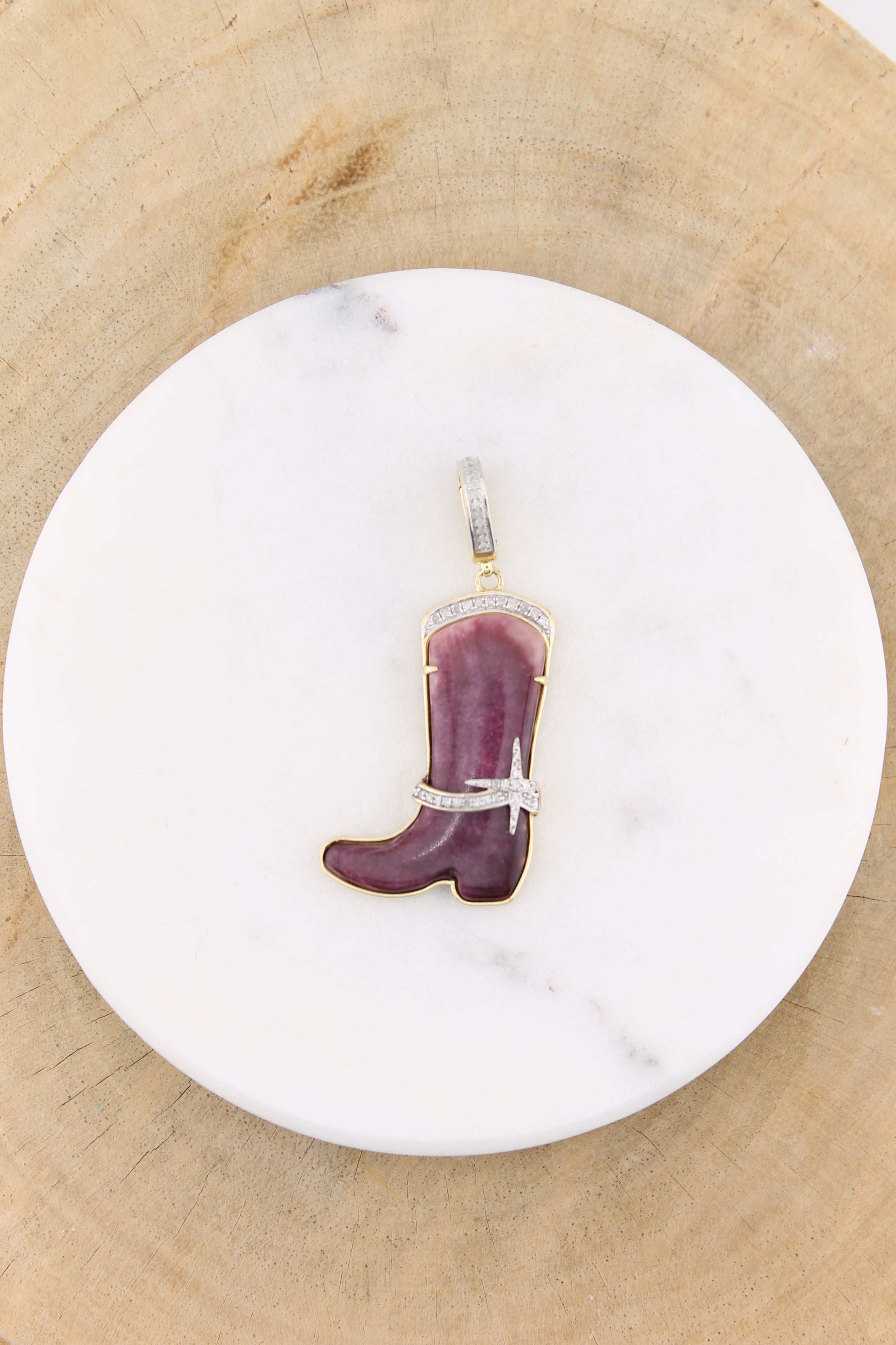 Medium Purple Desert Stone Cowboy Boot (y10331B)