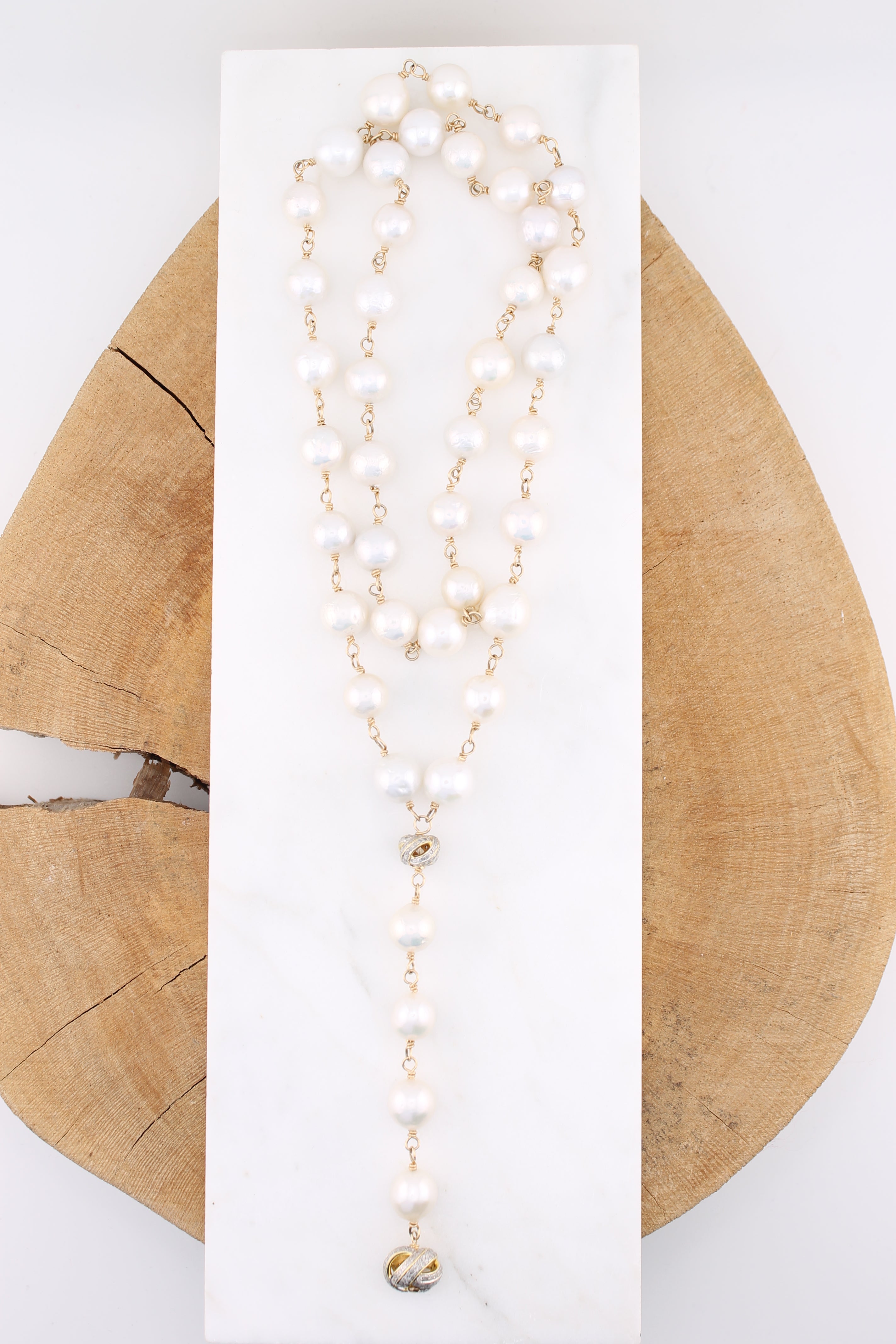 18" Pearl Lariat Necklace (Y10955B)