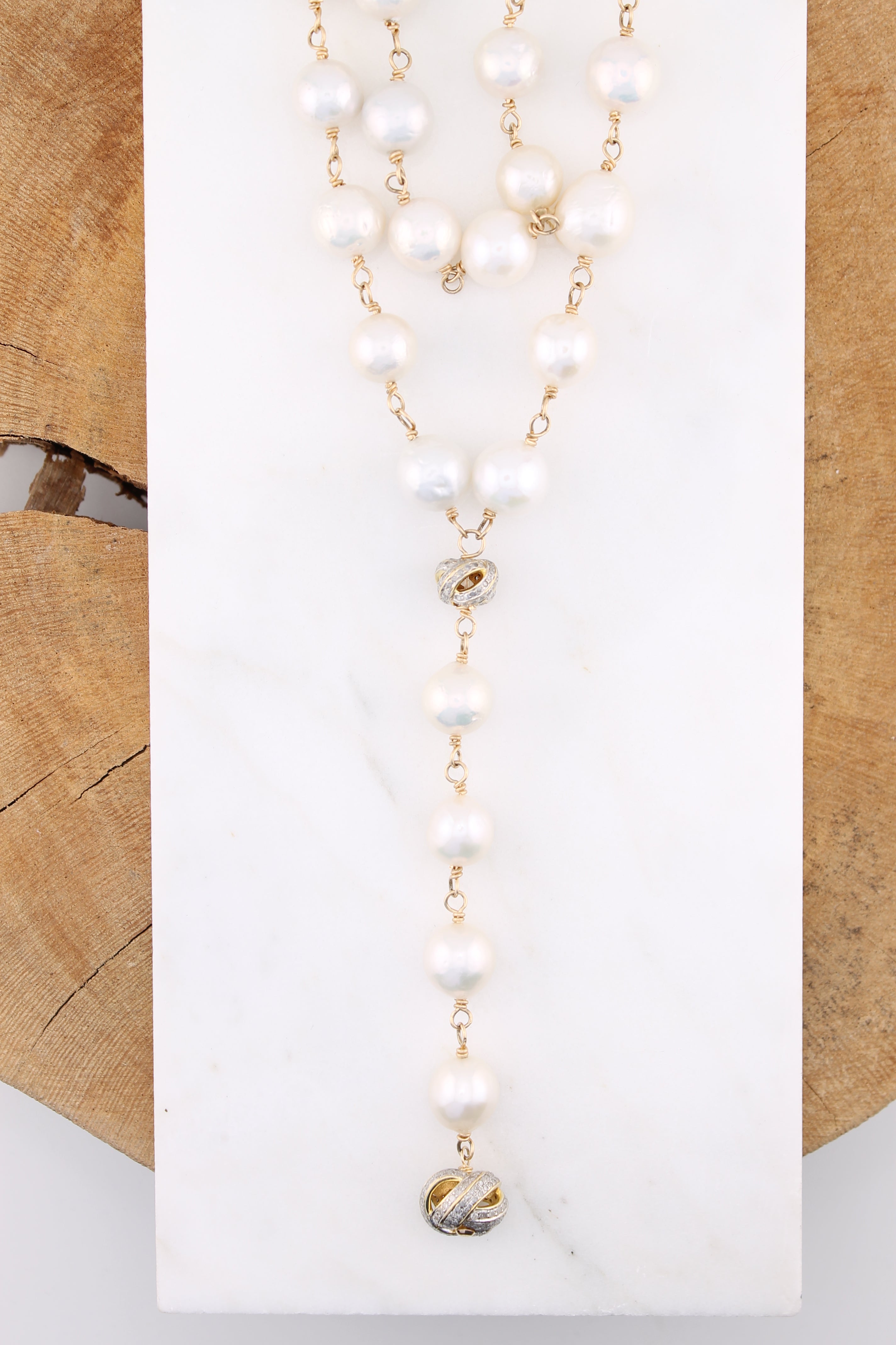18" Pearl Lariat Necklace (Y10955B)