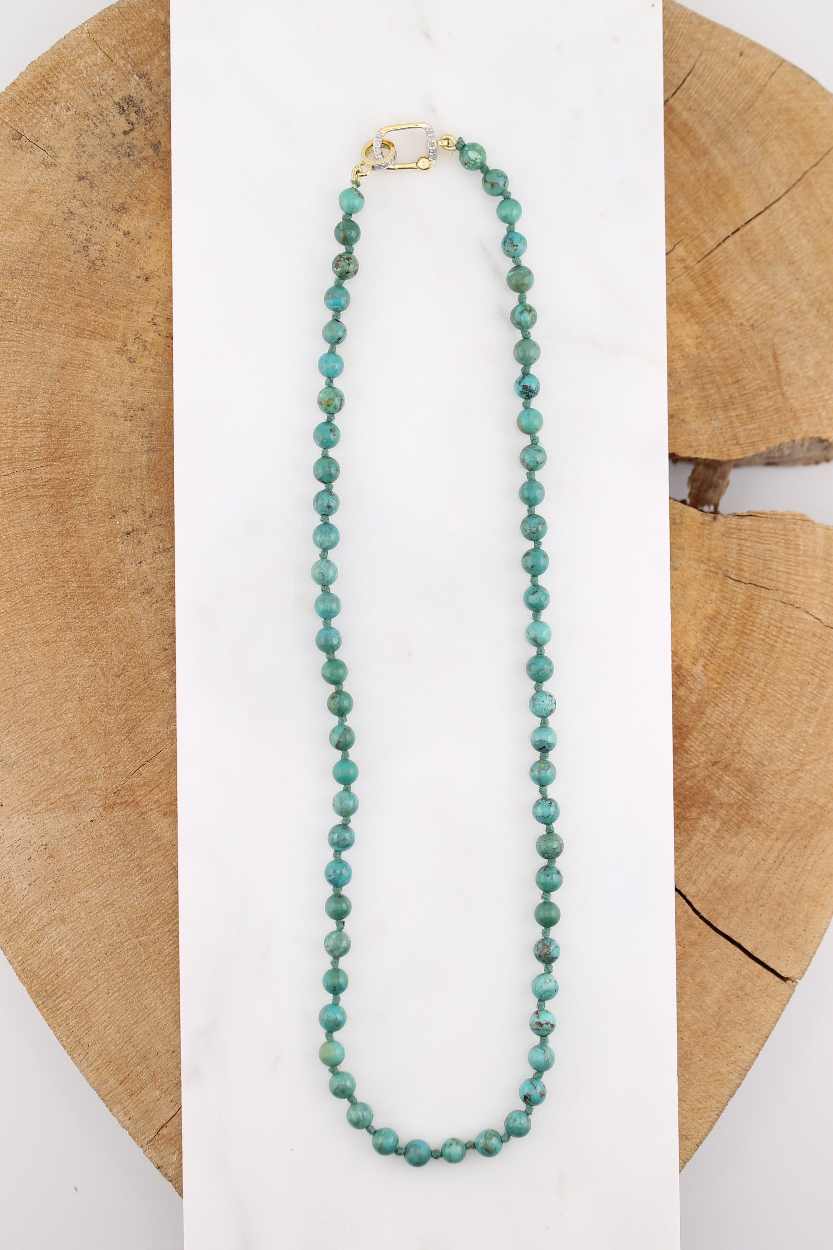 Green/Blue Tiny Beads Necklace (y10240b)