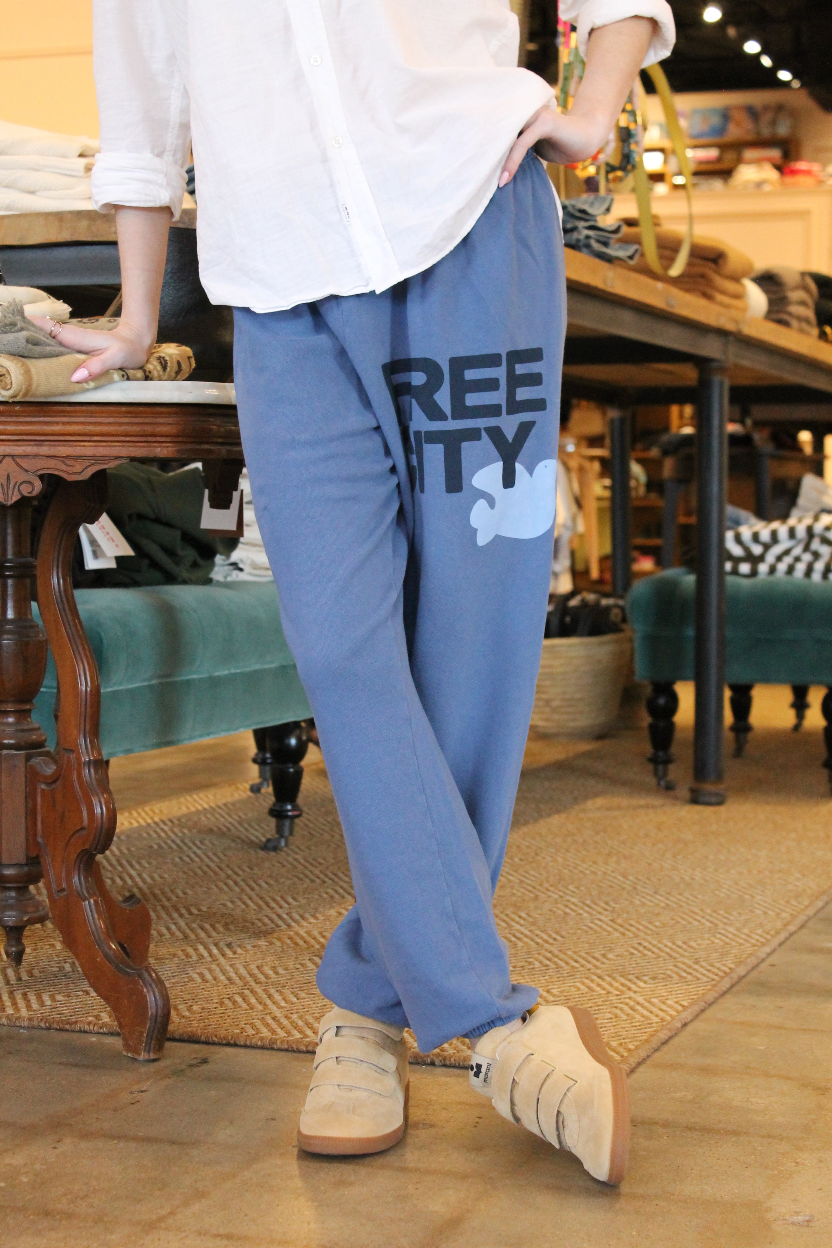 FreeCity Large Sweatpant - Blue Wash