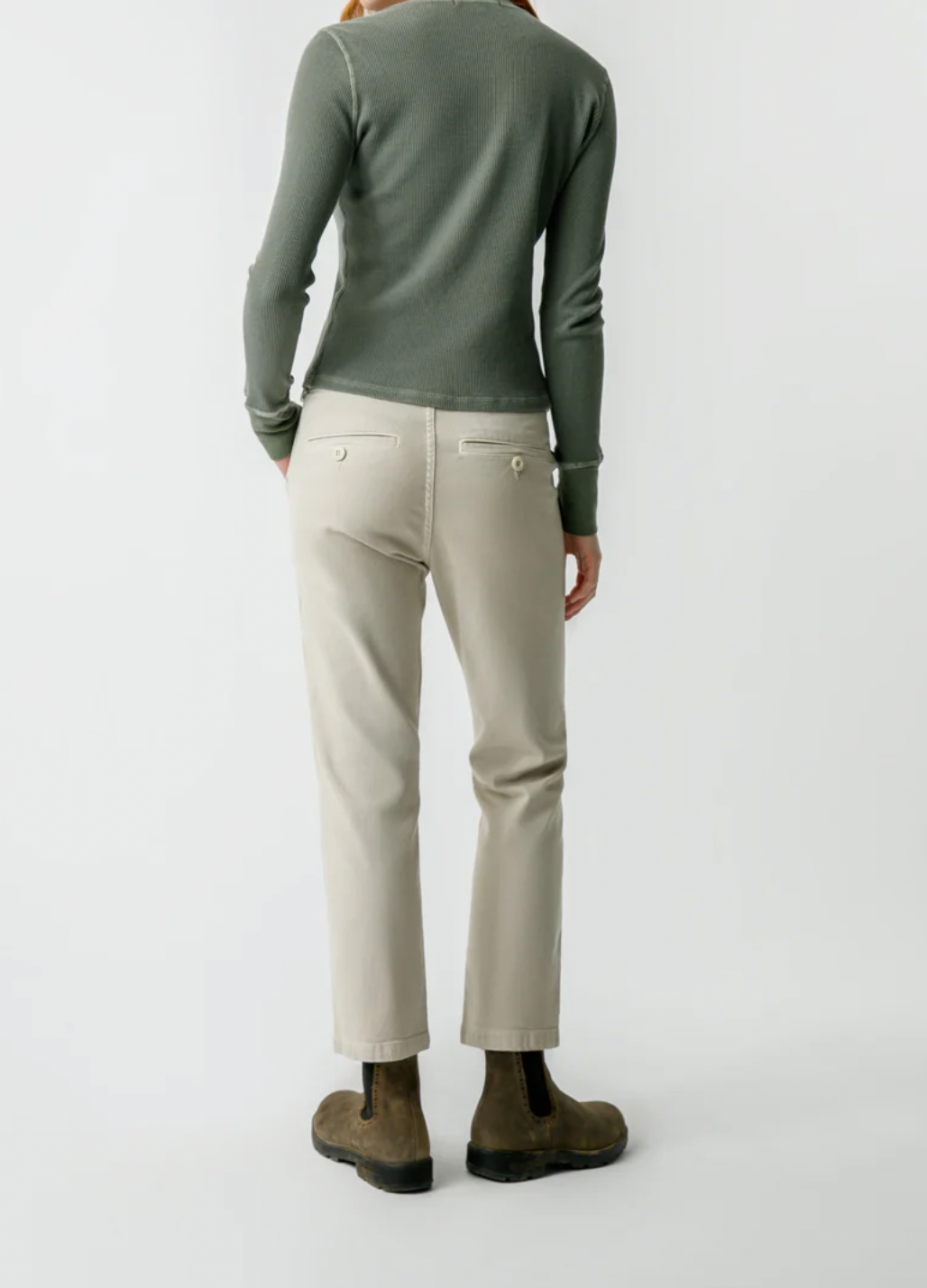 Easy Trouser Relaxed Crop Straight - Pumice