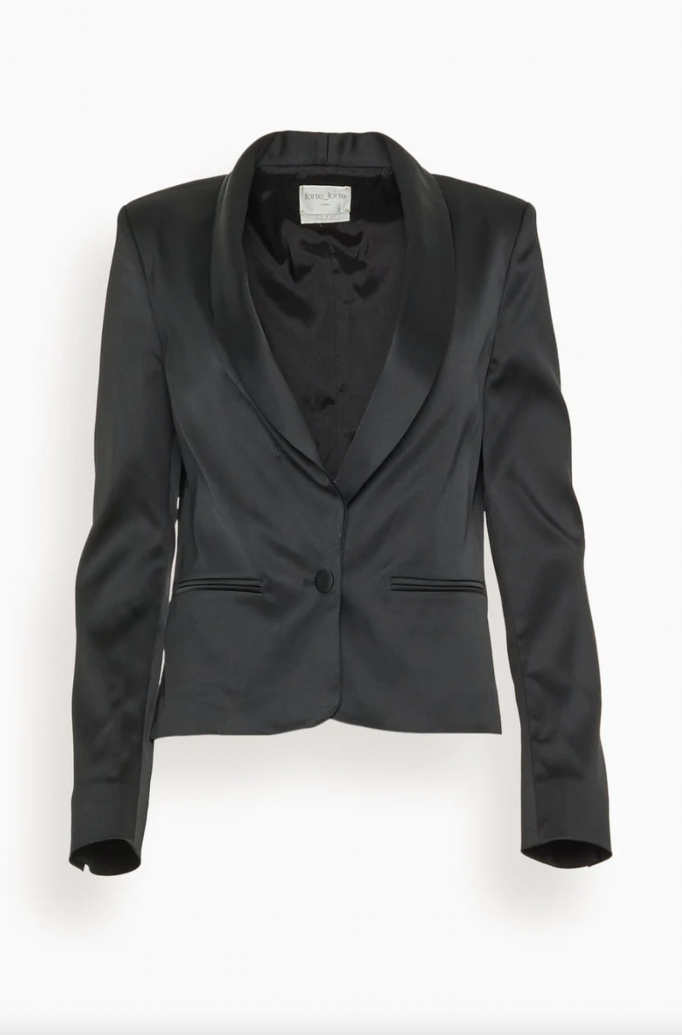 Stretch Cady Crepe Tuxedo Jacket - Noir